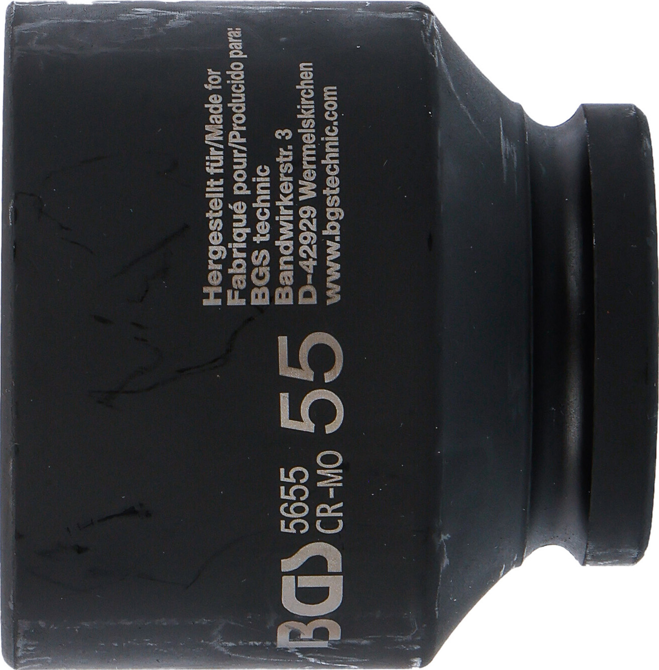 BGS Kraft-Steckschlüssel-Einsatz Sechskant | Antrieb Innenvierkant 20 mm (3/4") | SW 55 mm