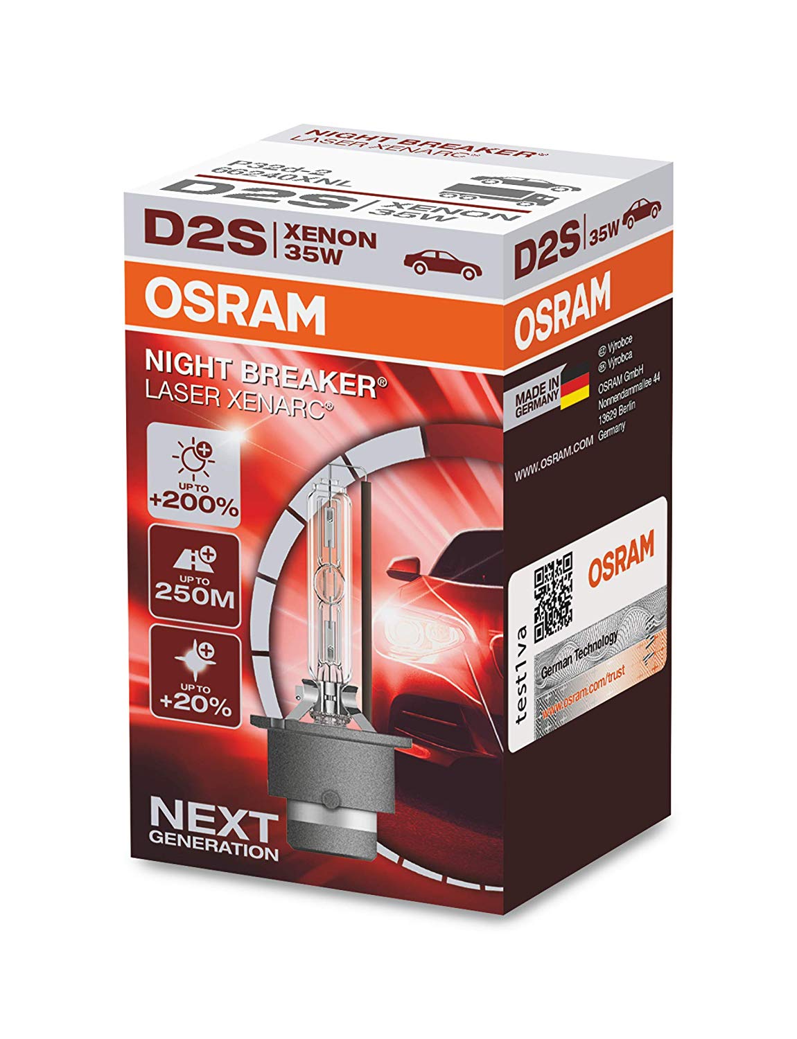 Osram D2S Night Breaker Laser Xenarc +200%
