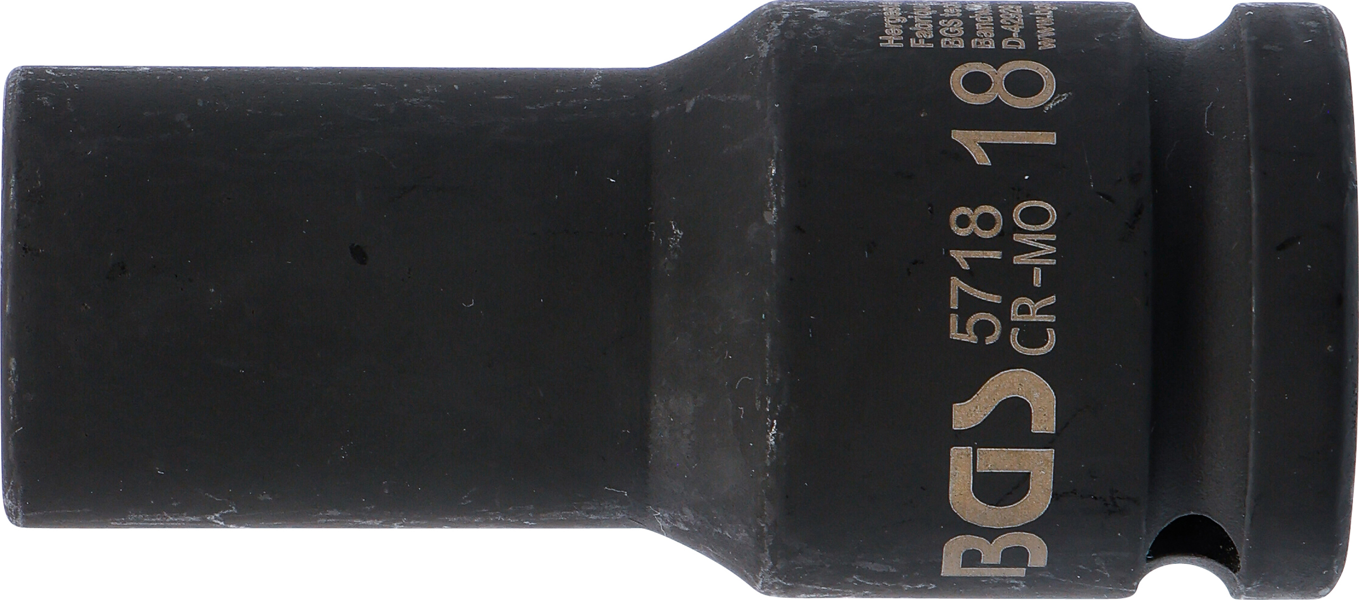 BGS Kraft-Steckschlüssel-Einsatz Sechskant, tief | Antrieb Innenvierkant 20 mm (3/4") | SW 18 mm