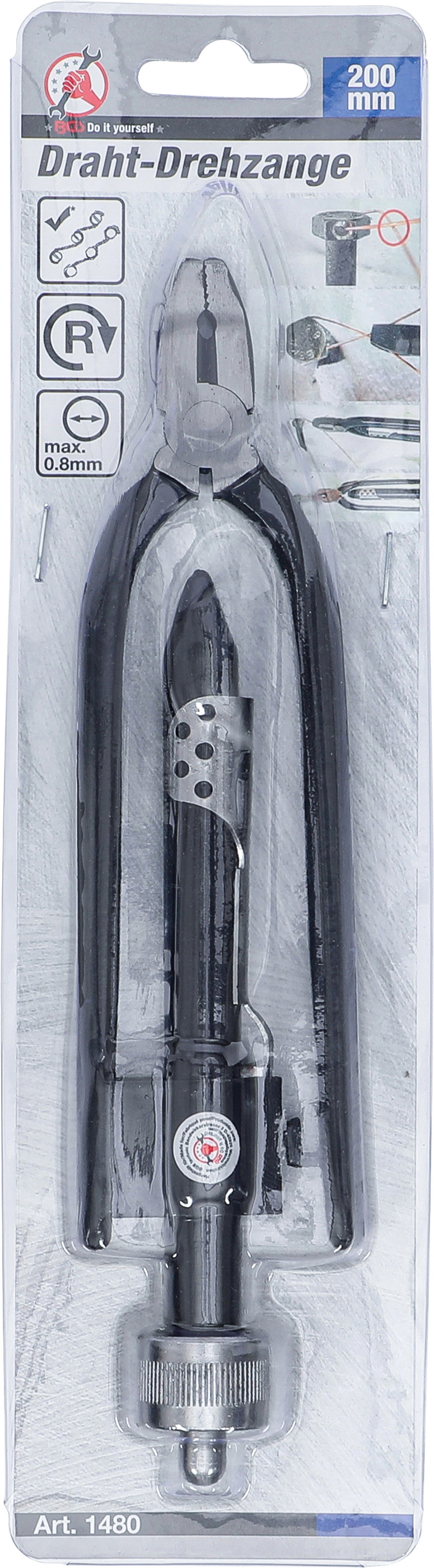 BGS Draht-Drehzange | mit Feder | 200 mm