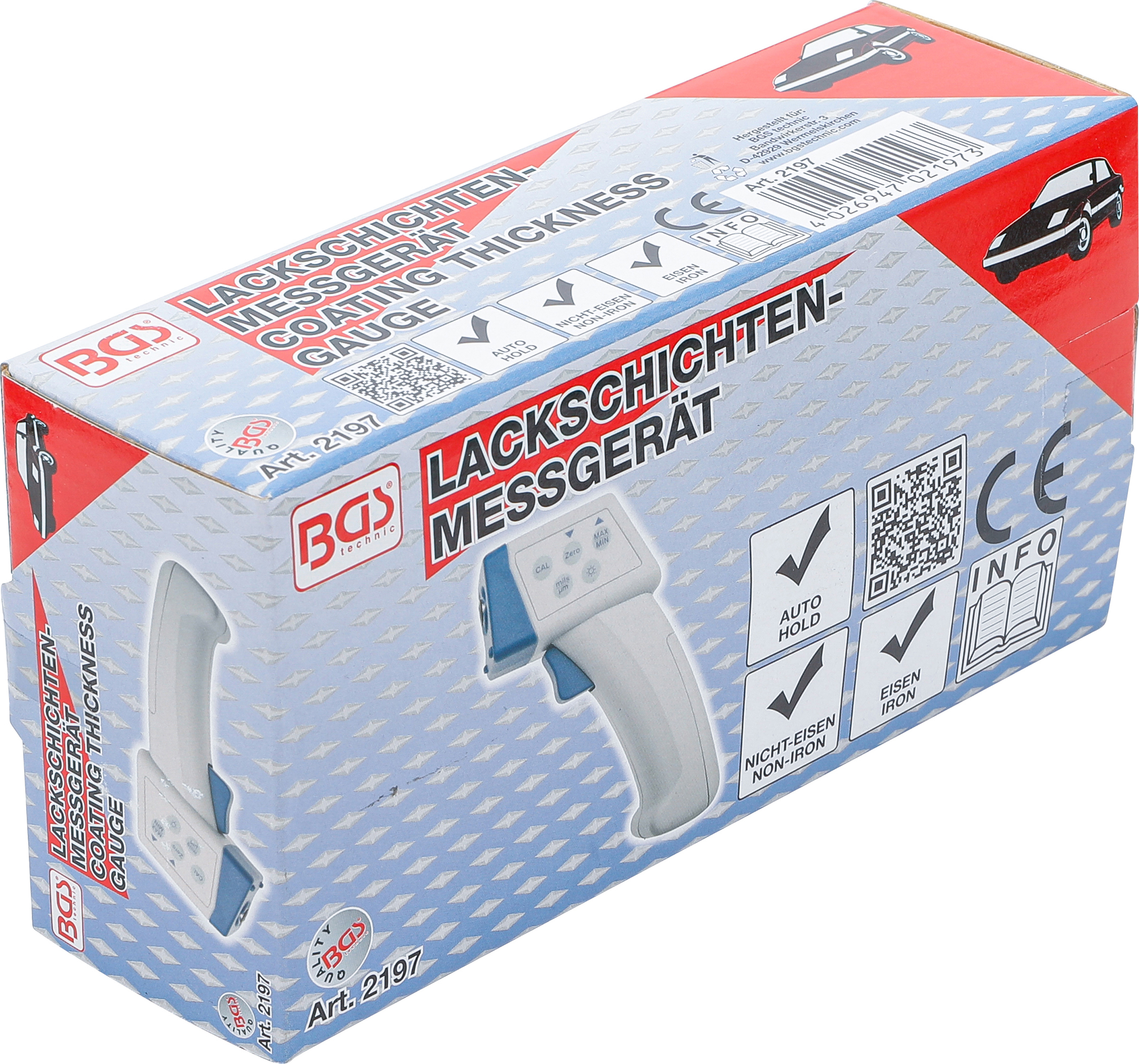 BGS Lackschichten-Messgerät | für Eisen und Nicht-Eisen-Metalle