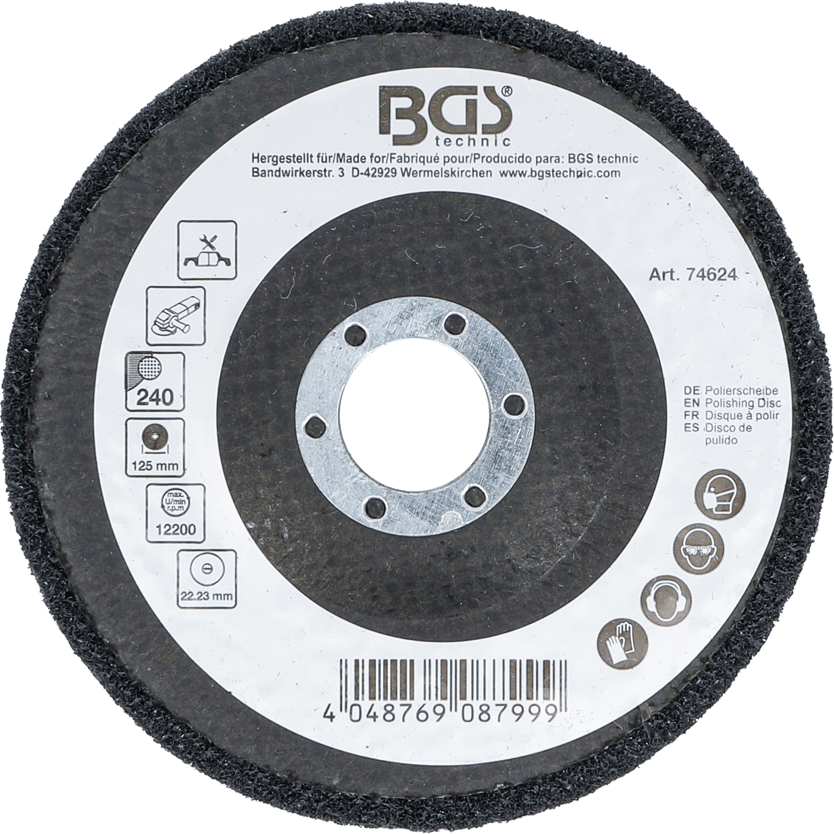 BGS Polierscheibe | Siliziumkarbid | Ø 125 mm | Körnung 240