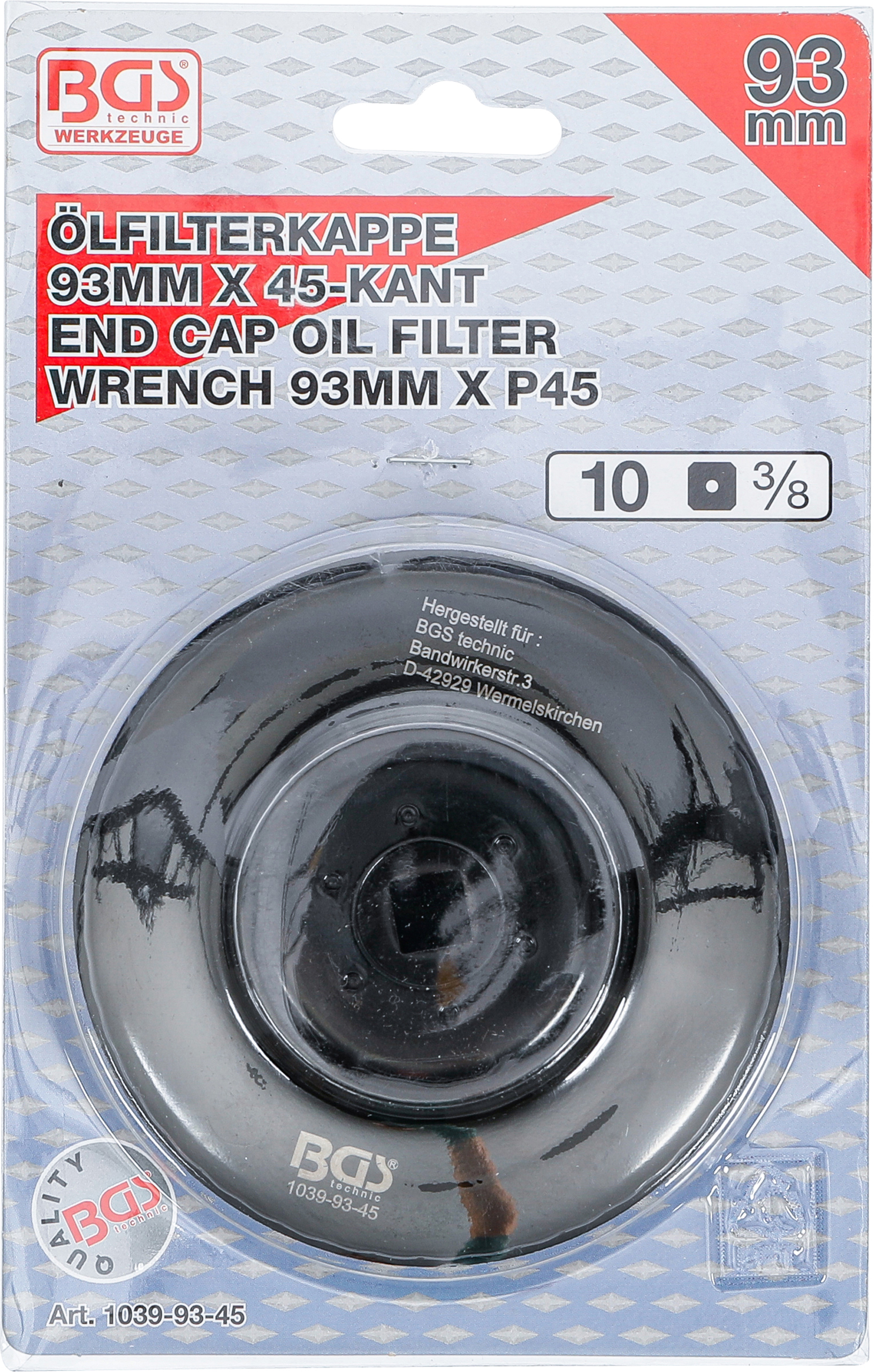 BGS Ölfilterschlüssel | 45-kant | Ø 93 mm | für Audi, VW BGS Ölfilterschlüssel | 45-kant | Ø 93 mm | für Audi, VW