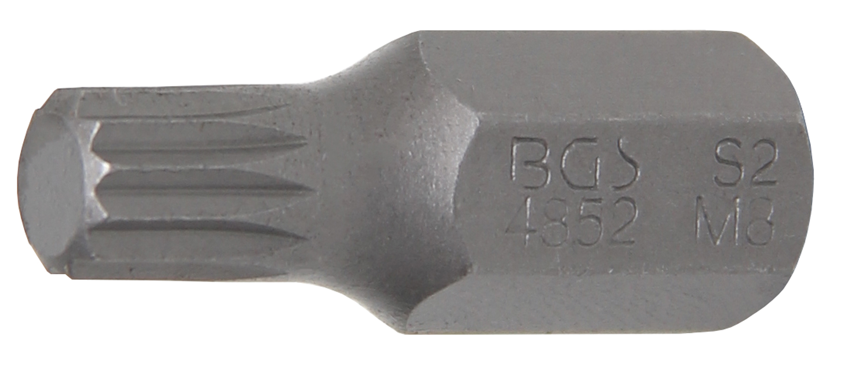 BGS Bit | Länge 30 mm | Antrieb Außensechskant 10 mm (3/8") | Innenvielzahn (für XZN) M8