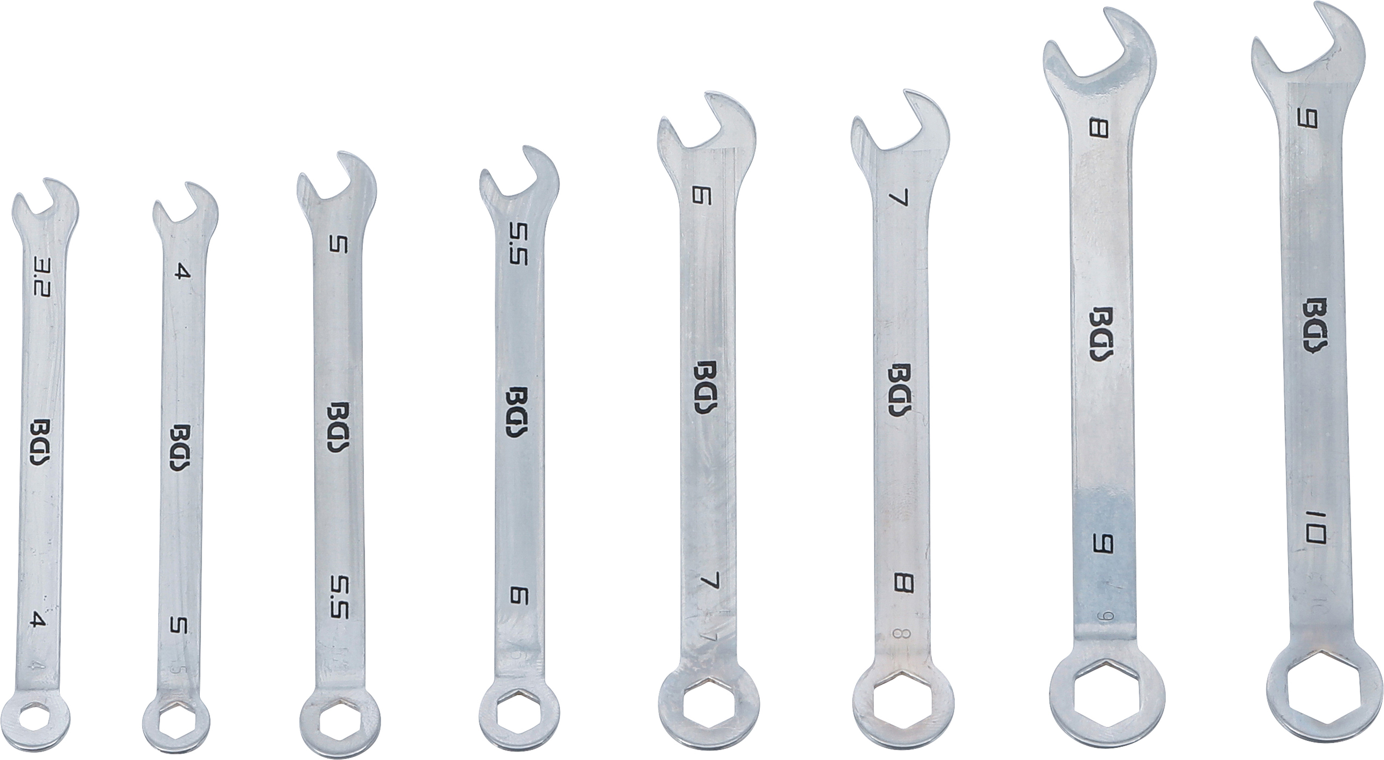 BGS Maul-Ringschlüssel-Satz | Mini-Ausführung | SW 4 - 10 mm | 8-tlg.