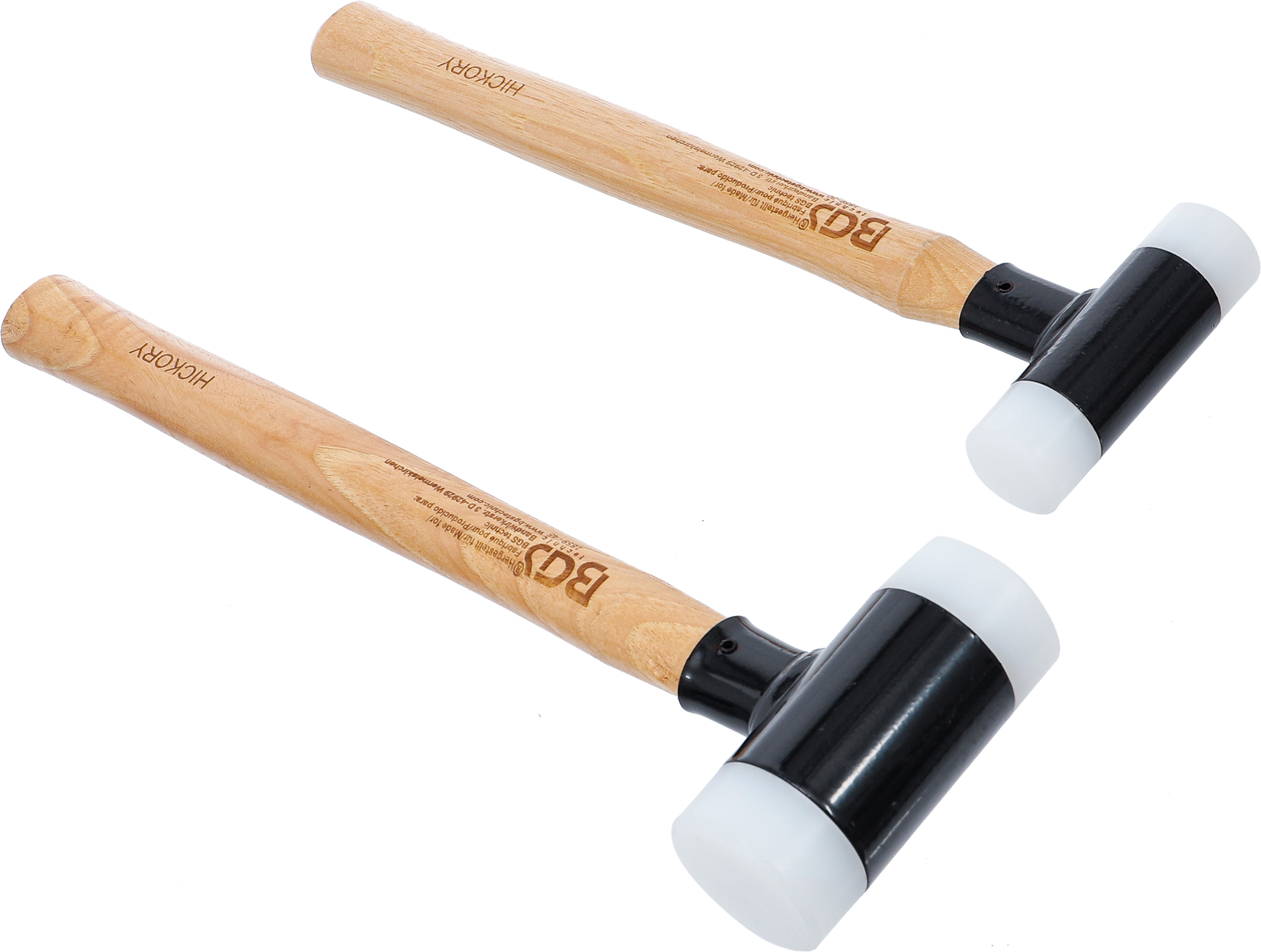 BGS Schonhammer-Satz | Hickory-Stiel | rückschlagfrei | Ø 30 / 45 mm | 300 / 550 g | 2-tlg.