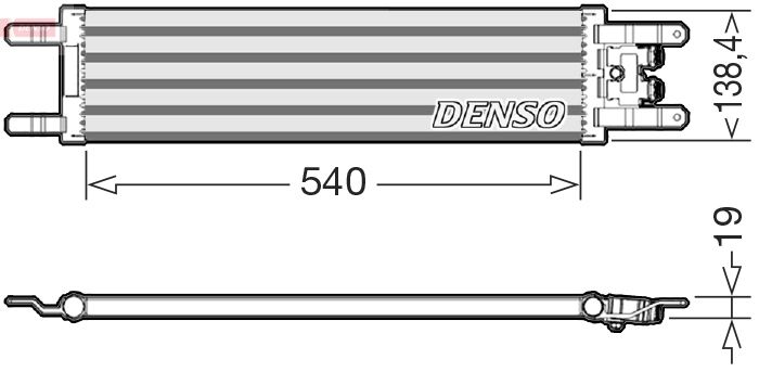 Ölkühler, Motoröl “DENSO 540 mm, 19 mm, 138,4 mm”