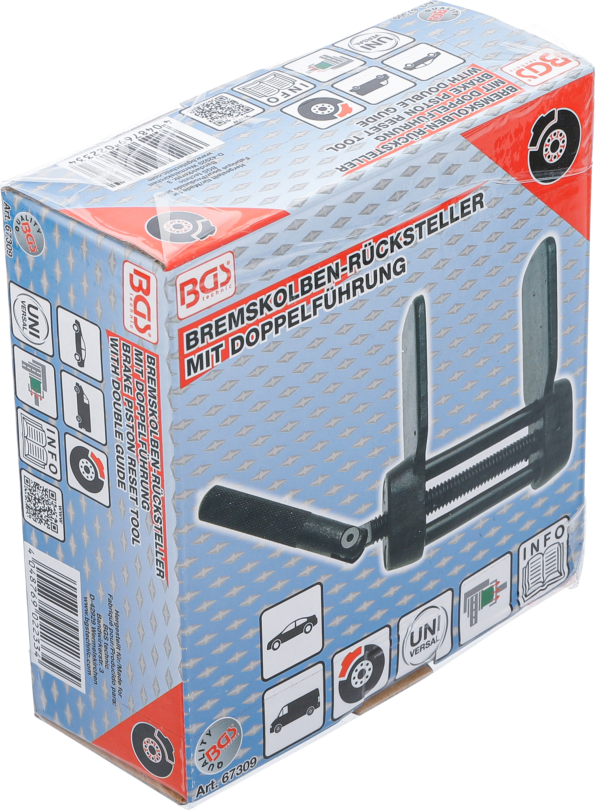 BGS Bremskolben-Rücksteller | mit Doppelführung | universal