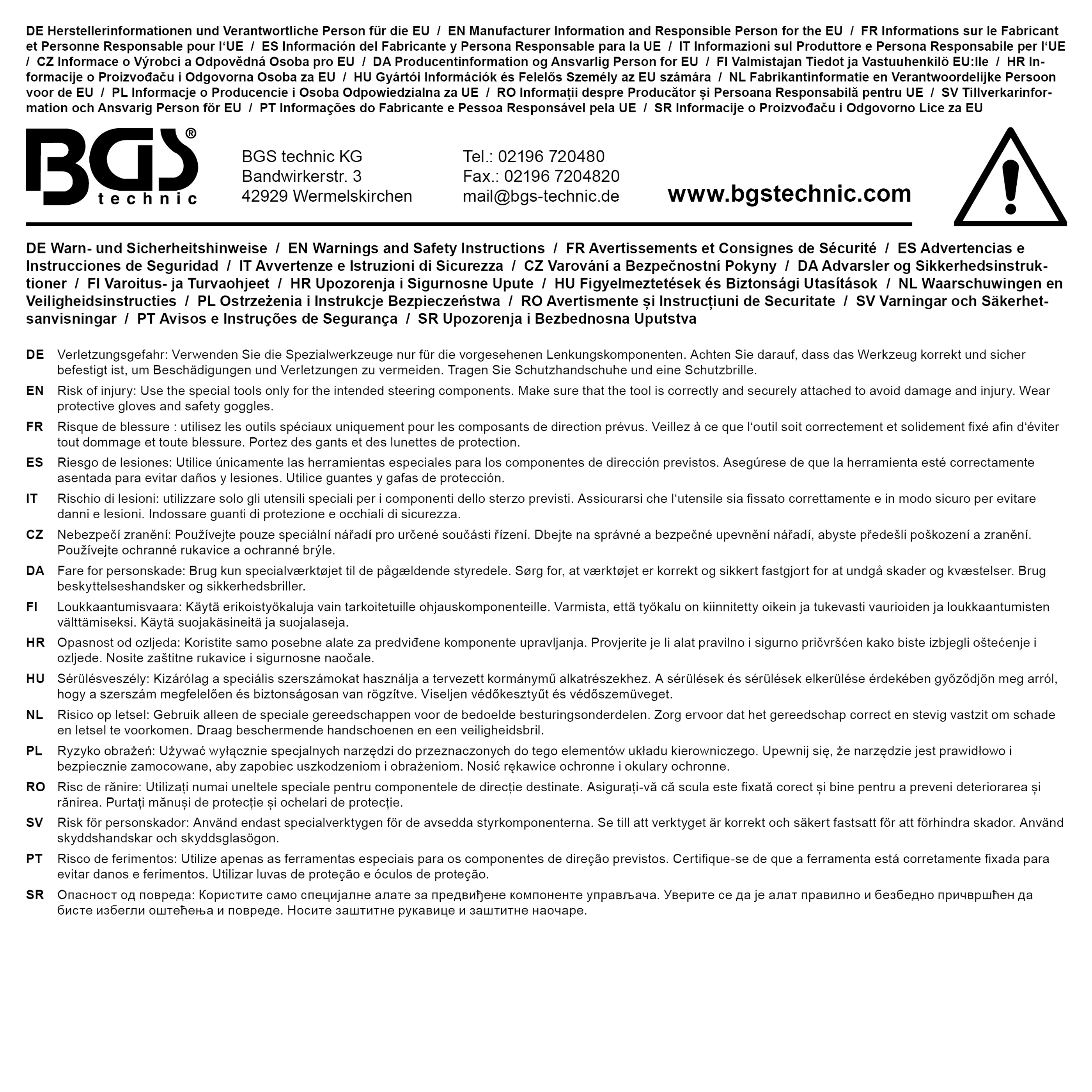 BGS Klemmschrauben-Austreiber | für VAG 4-Lenker-Achsen