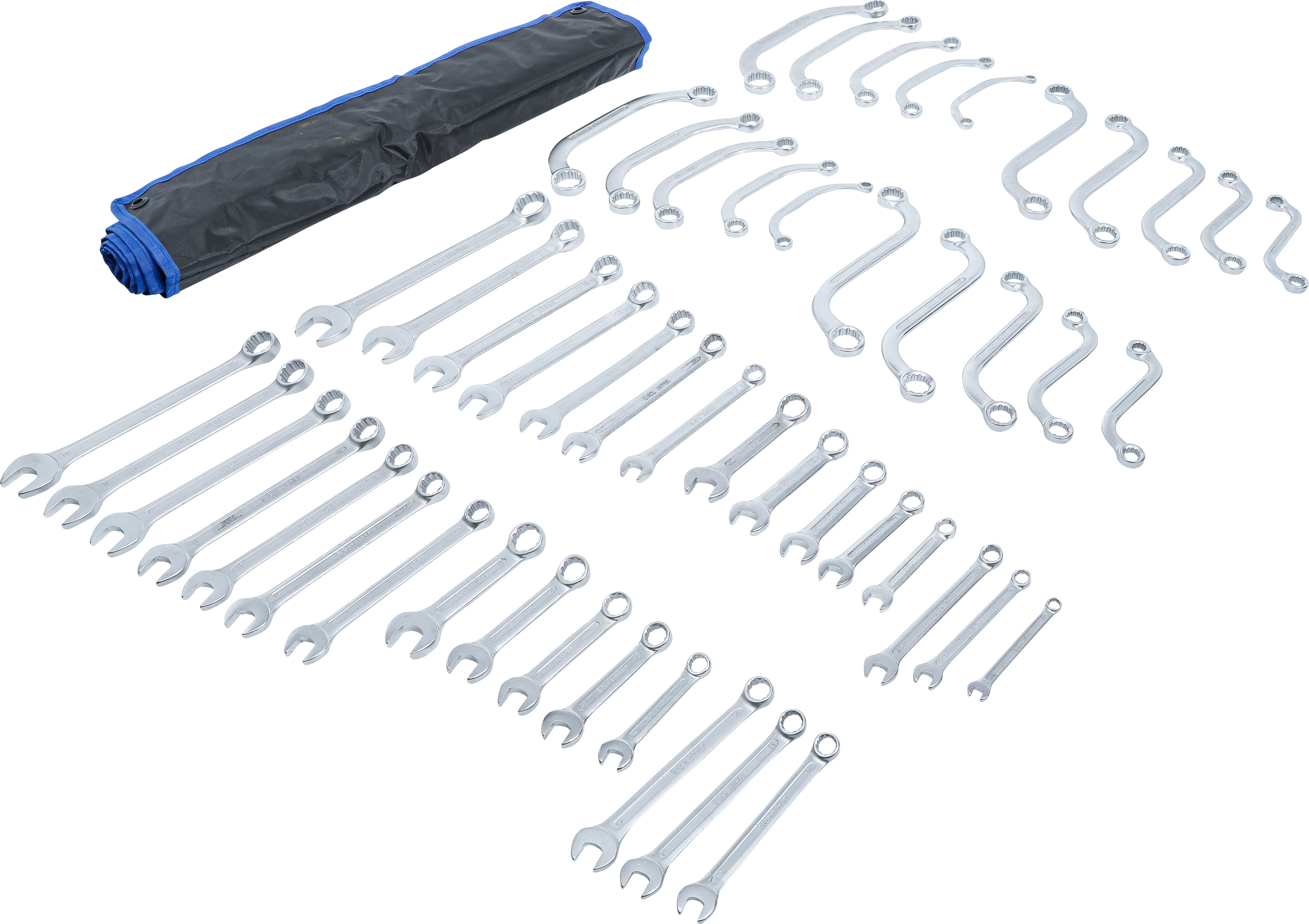 BGS Maul-/Ringschlüsselsortiment | Zollgrößen / metrisch | 50-tlg.