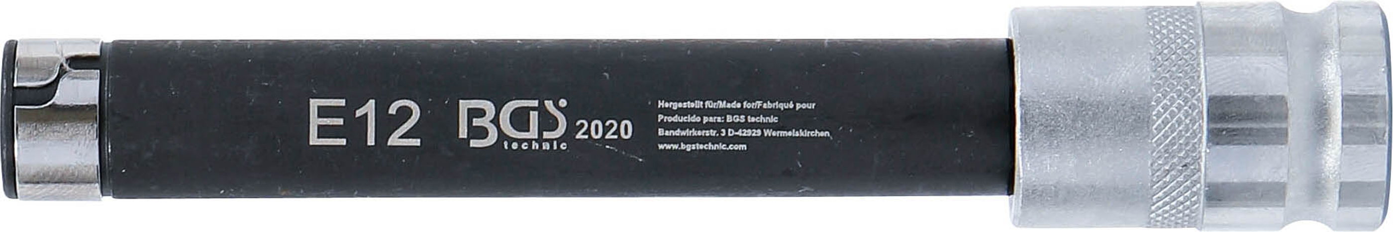 BGS Steckschlüssel-Einsatz für BMW-Zylinderkopf E-Profil, 150 mm | Antrieb Innenvierkant 12,5 mm (1/2") | SW E12