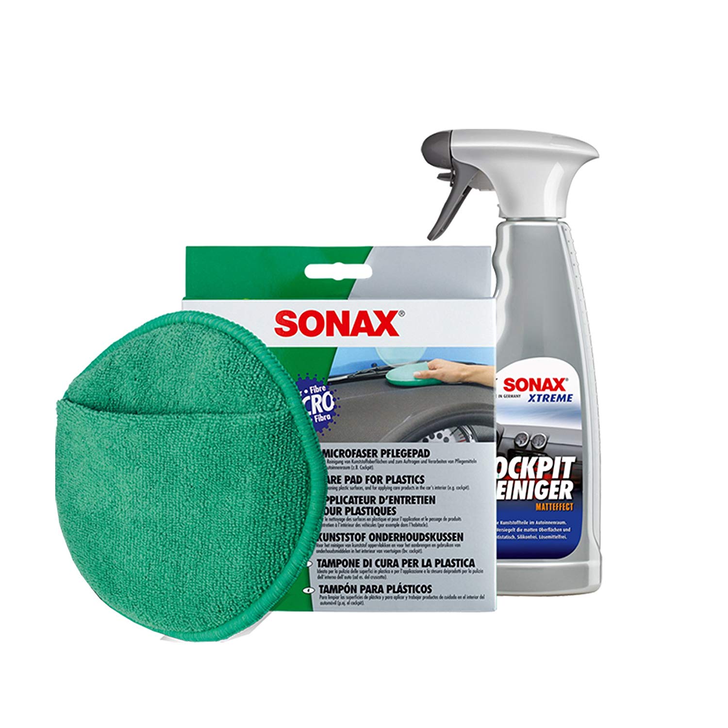 Sonax Xtreme CockpitReiniger Matteffect inkl Microfaser PflegePad SET