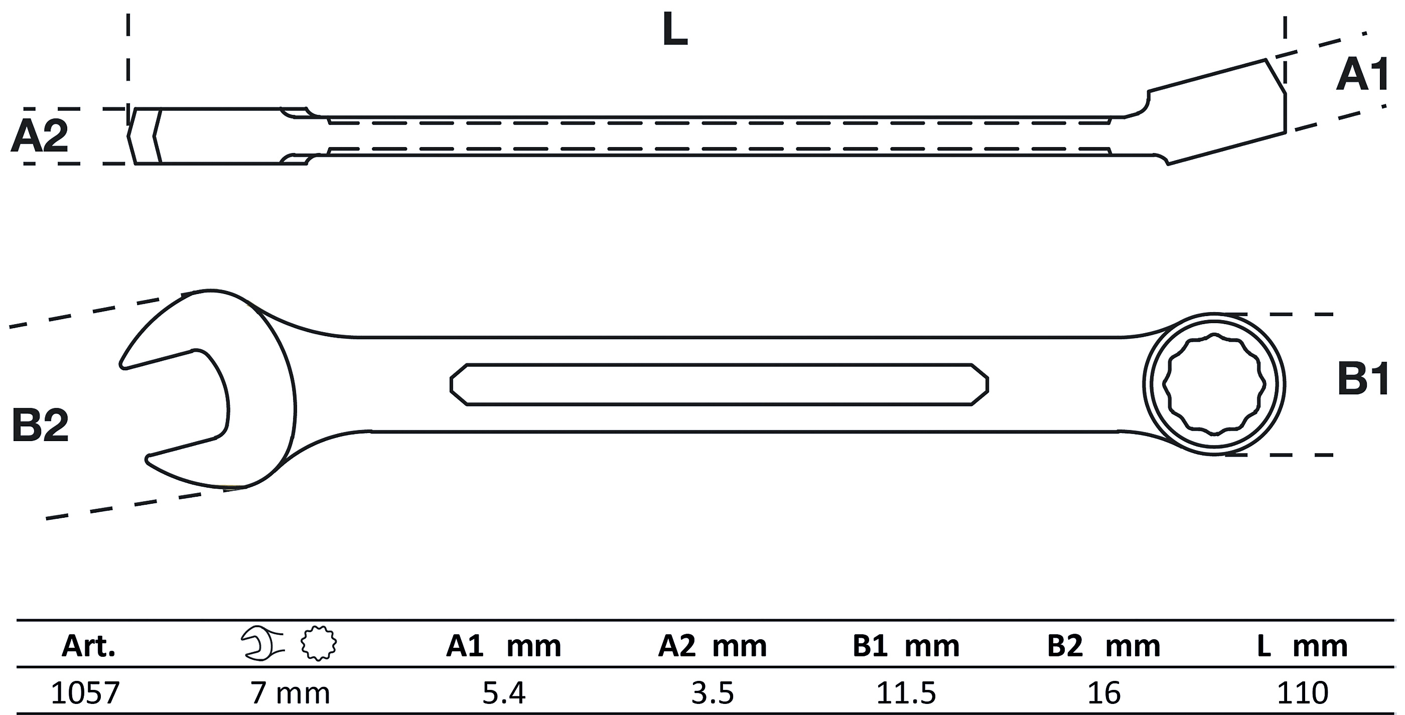 BGS Maul-Ringschlüssel | SW 7 mm