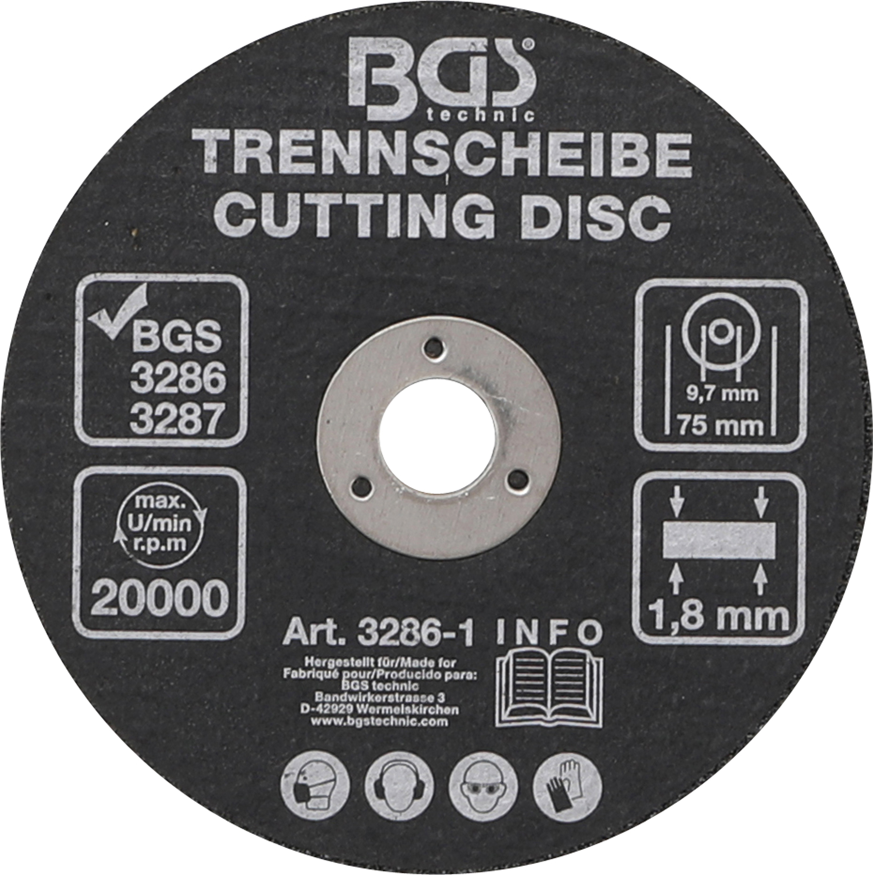 BGS Trennscheibe | Ø 75 x 1,8 x 9,7 mm