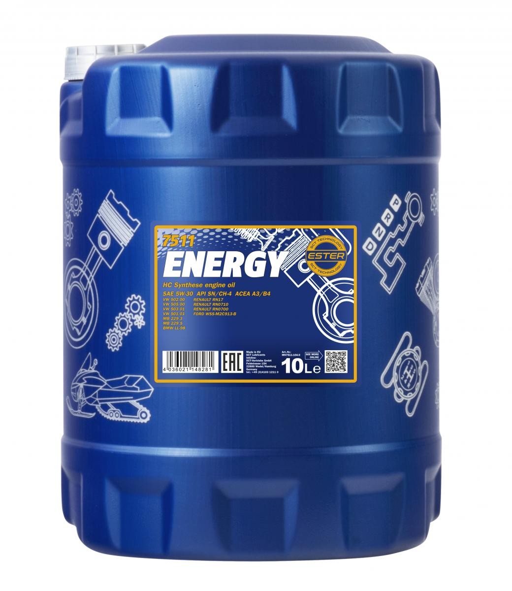 5W-30 Mannol 7511 Energy Motoröl 10 Liter
