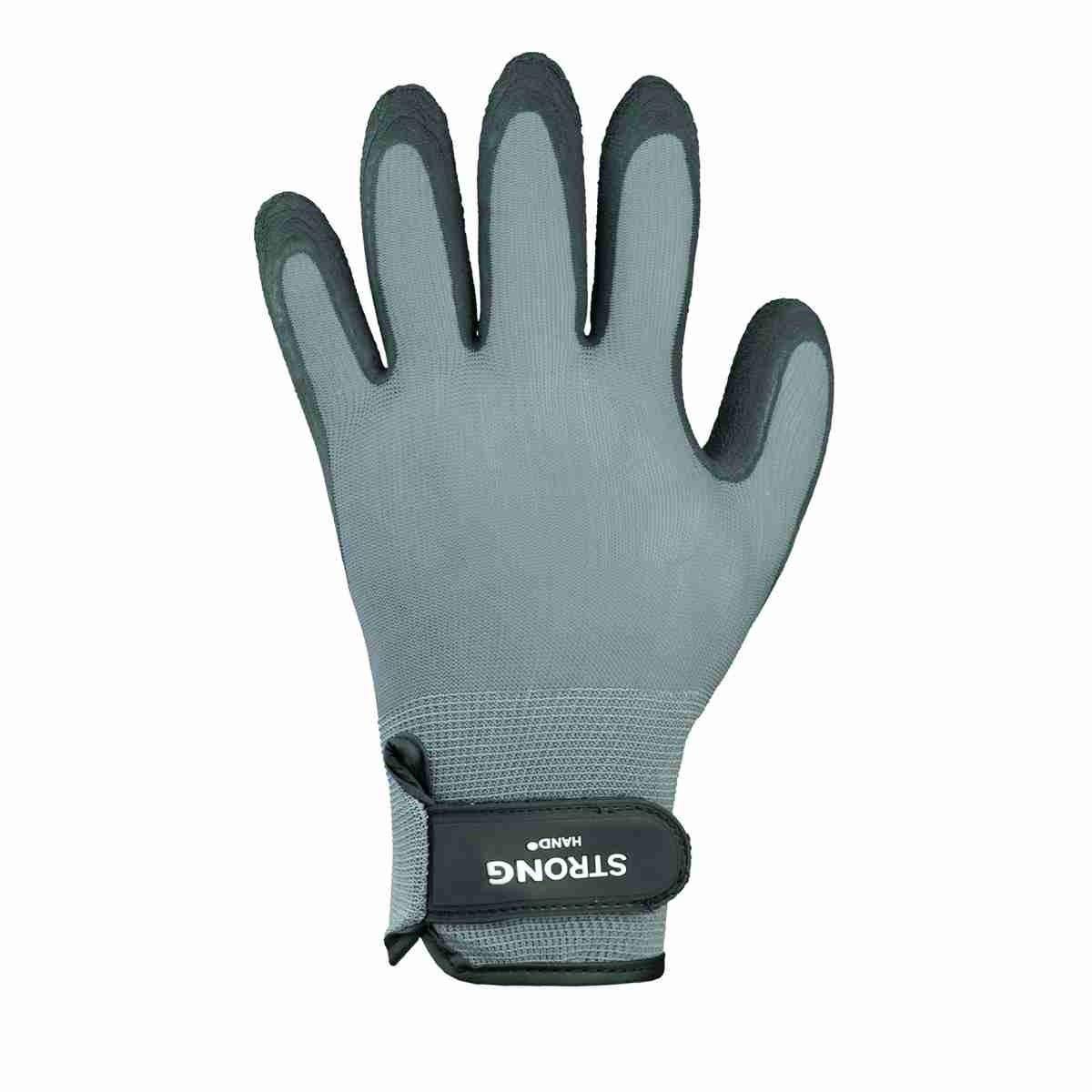 Stronghand Handschuh Fastgrip Nylon Latex Grau Schwarz