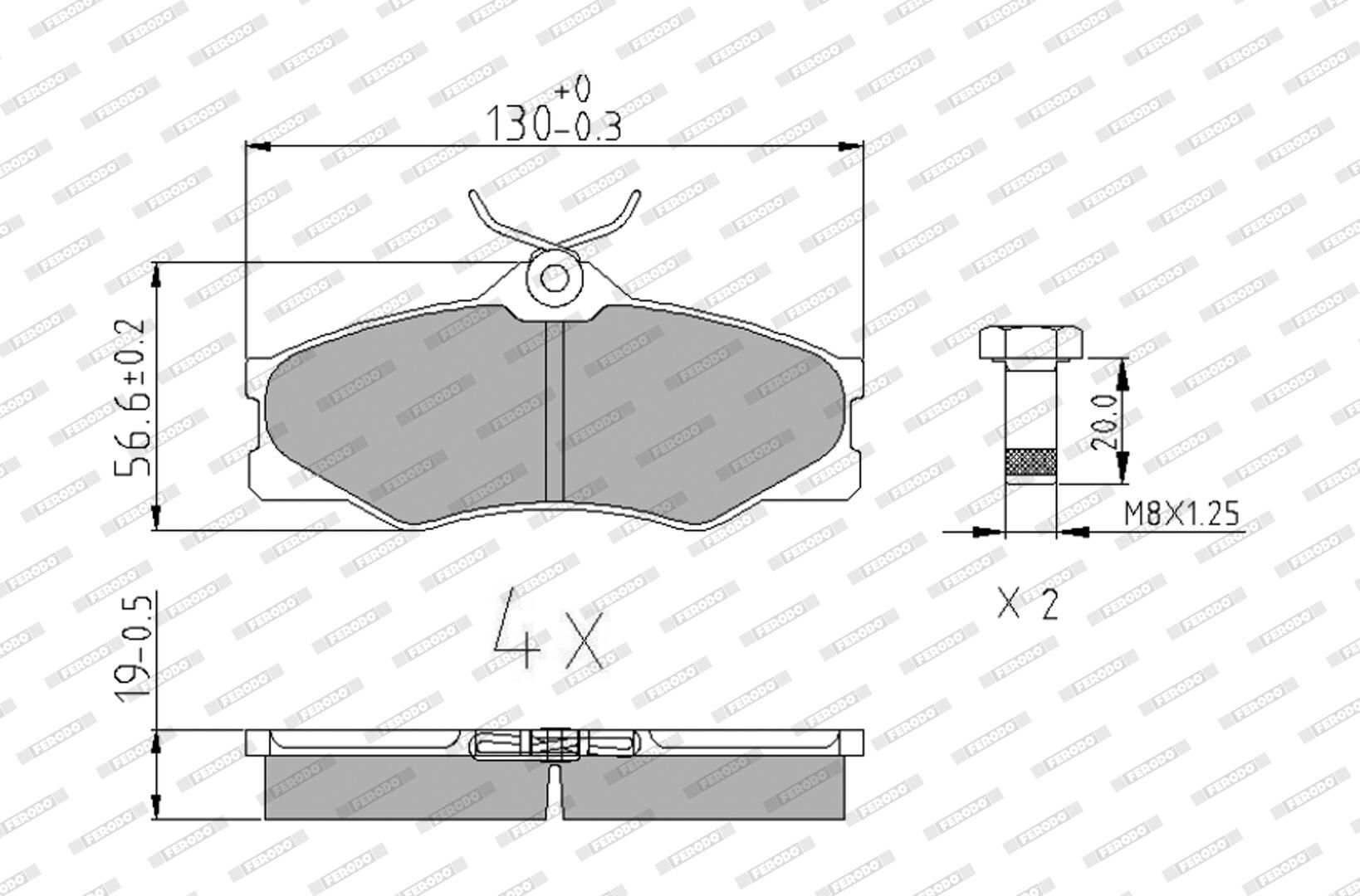 Bremsbelagsatz, Scheibenbremse