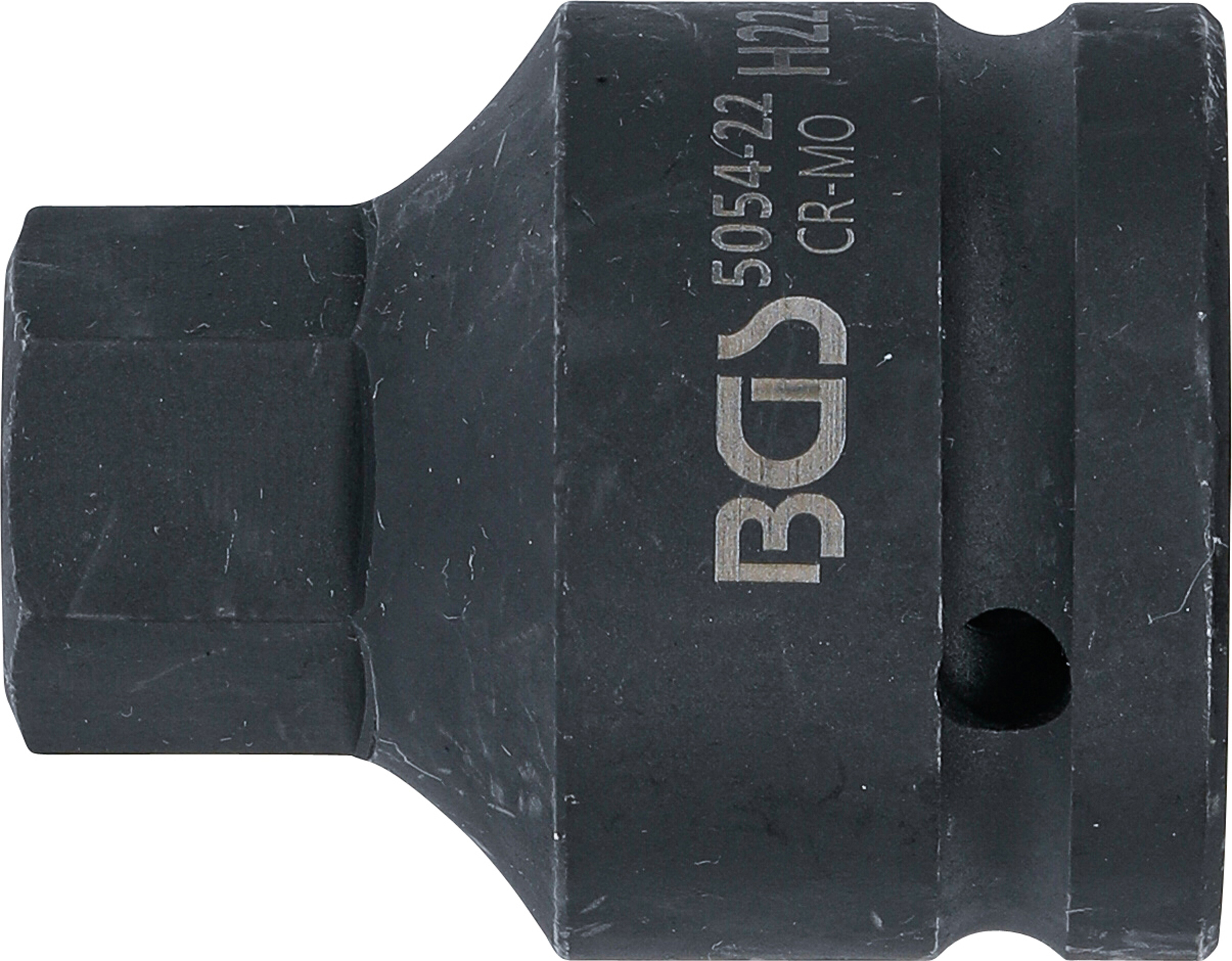 BGS Kraft-Bit-Einsatz | Länge 55 mm | Antrieb Innenvierkant 20 mm (3/4") | Innensechskant 22 mm