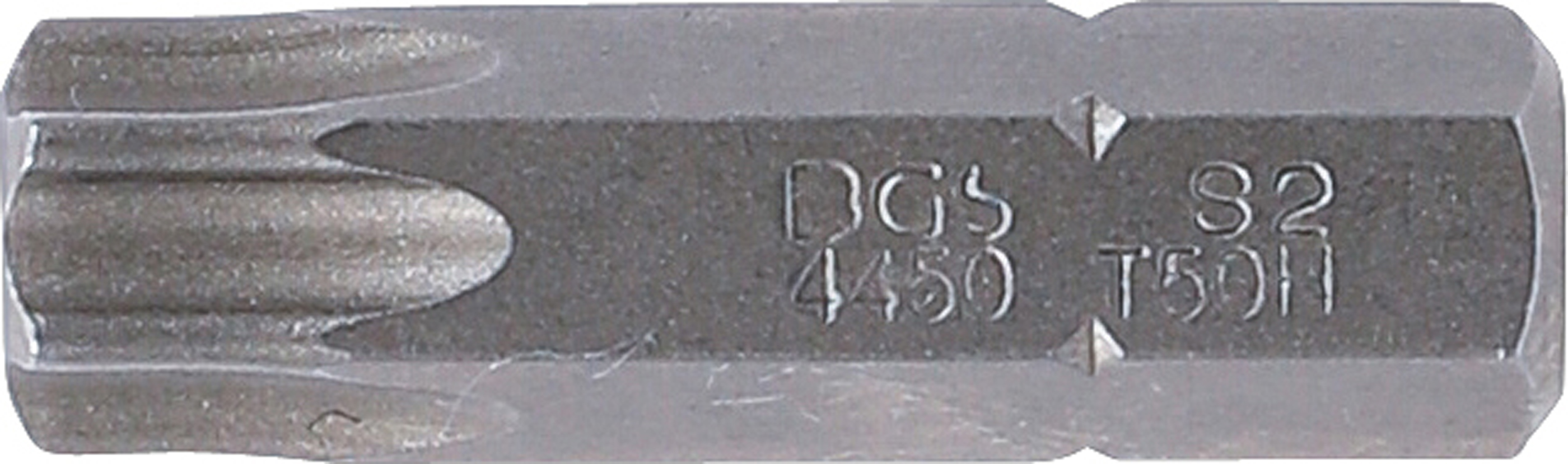 BGS Bit | Länge 30 mm | Antrieb Außensechskant 8 mm (5/16") | T-Profil (für Torx) mit Bohrung T50