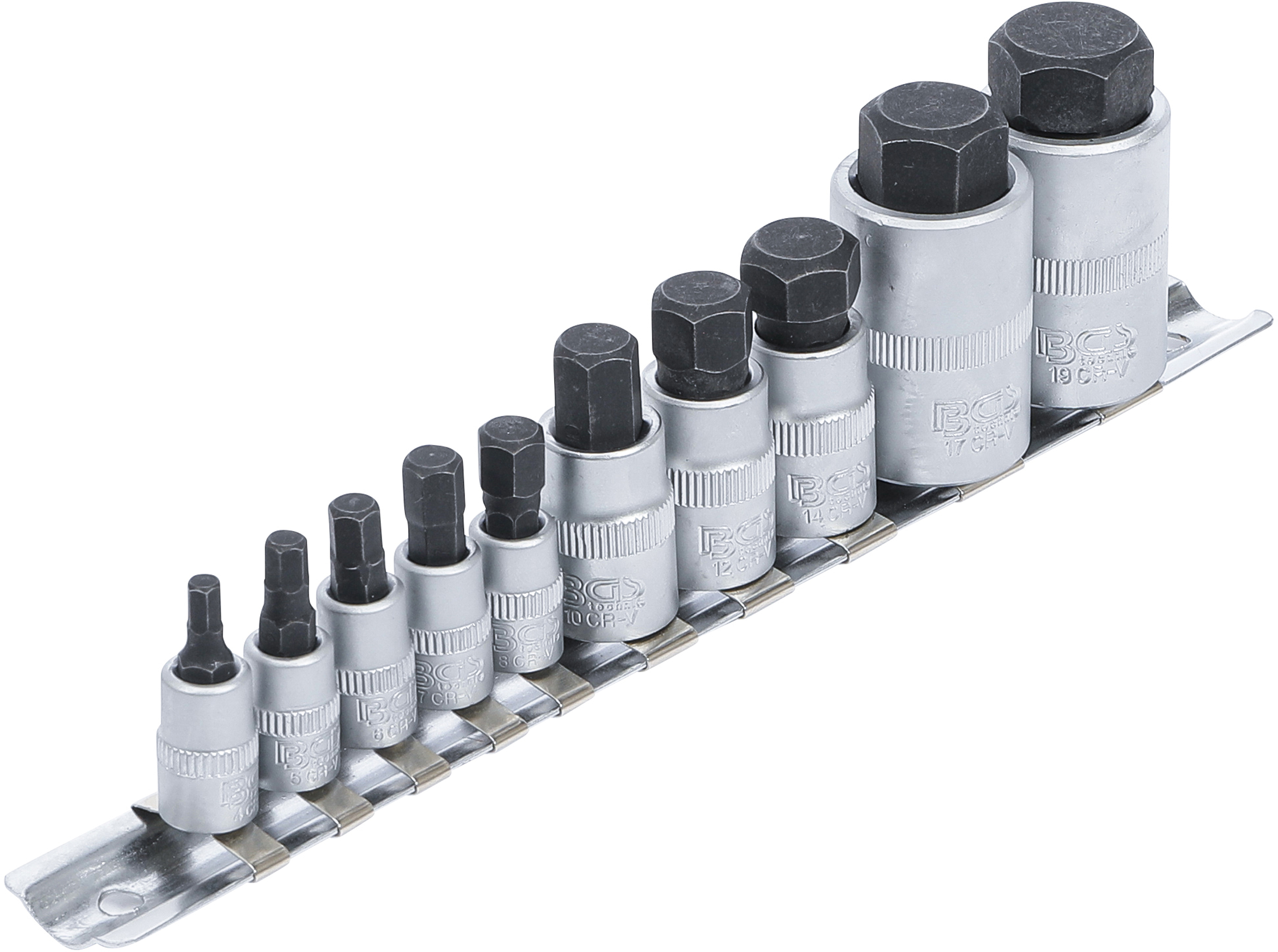 BGS Bit-Einsatz-Satz | extra kurz | Innensechskant 4 - 19 mm | 10-tlg. BGS Bit-Einsatz-Satz | extra kurz | Innensechskant 4 - 19 mm | 10-tlg.