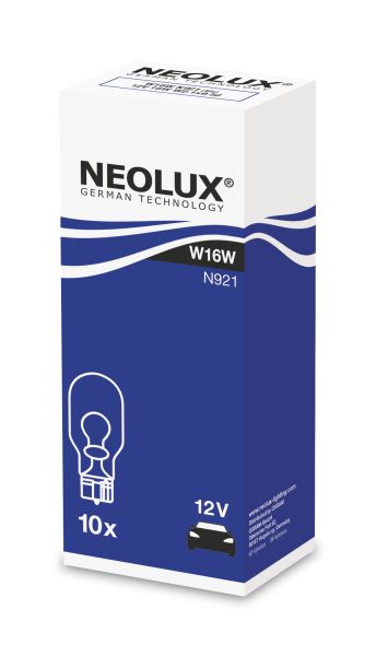 Neolux N921 Glassockel 12V 16W W16W W2,1X9,5D 10er Pack