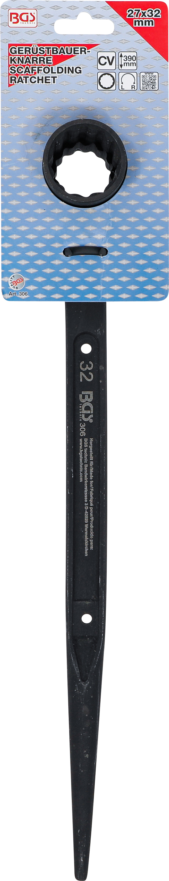 BGS Gerüstbauer-Knarre | SW 27 x 32 mm