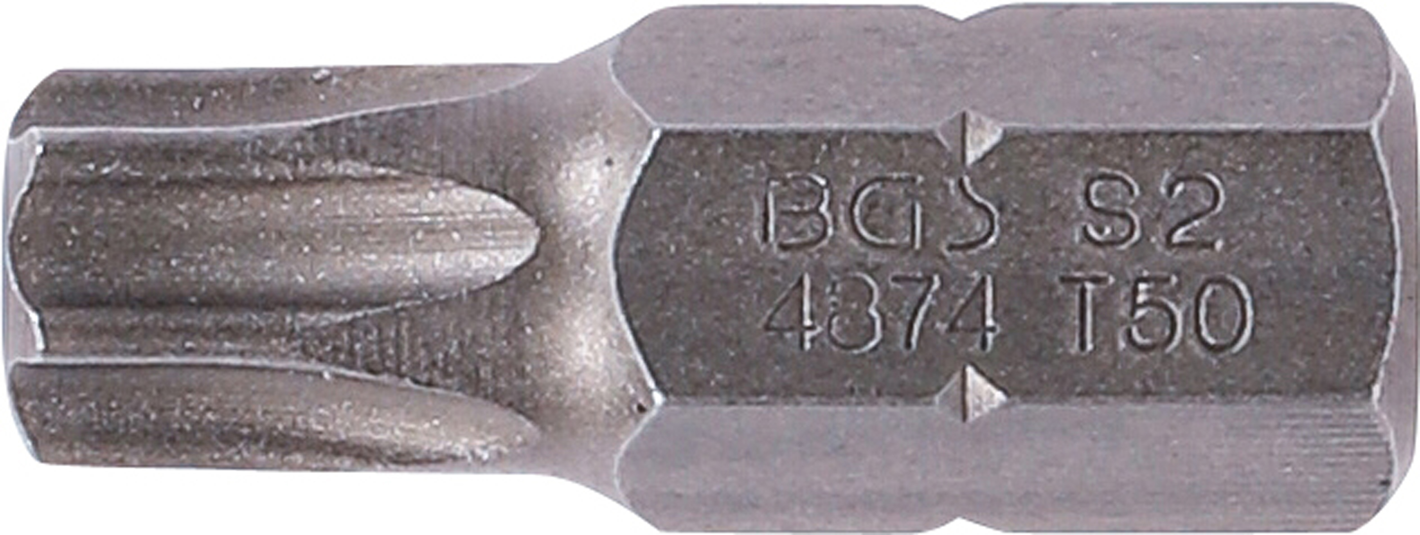 BGS Bit | Länge 30 mm | Antrieb Außensechskant 10 mm (3/8") | T-Profil (für Torx) T50