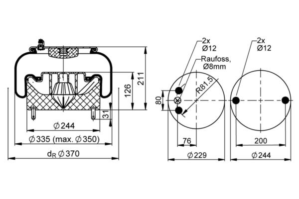 Federbalg, Luftfederung