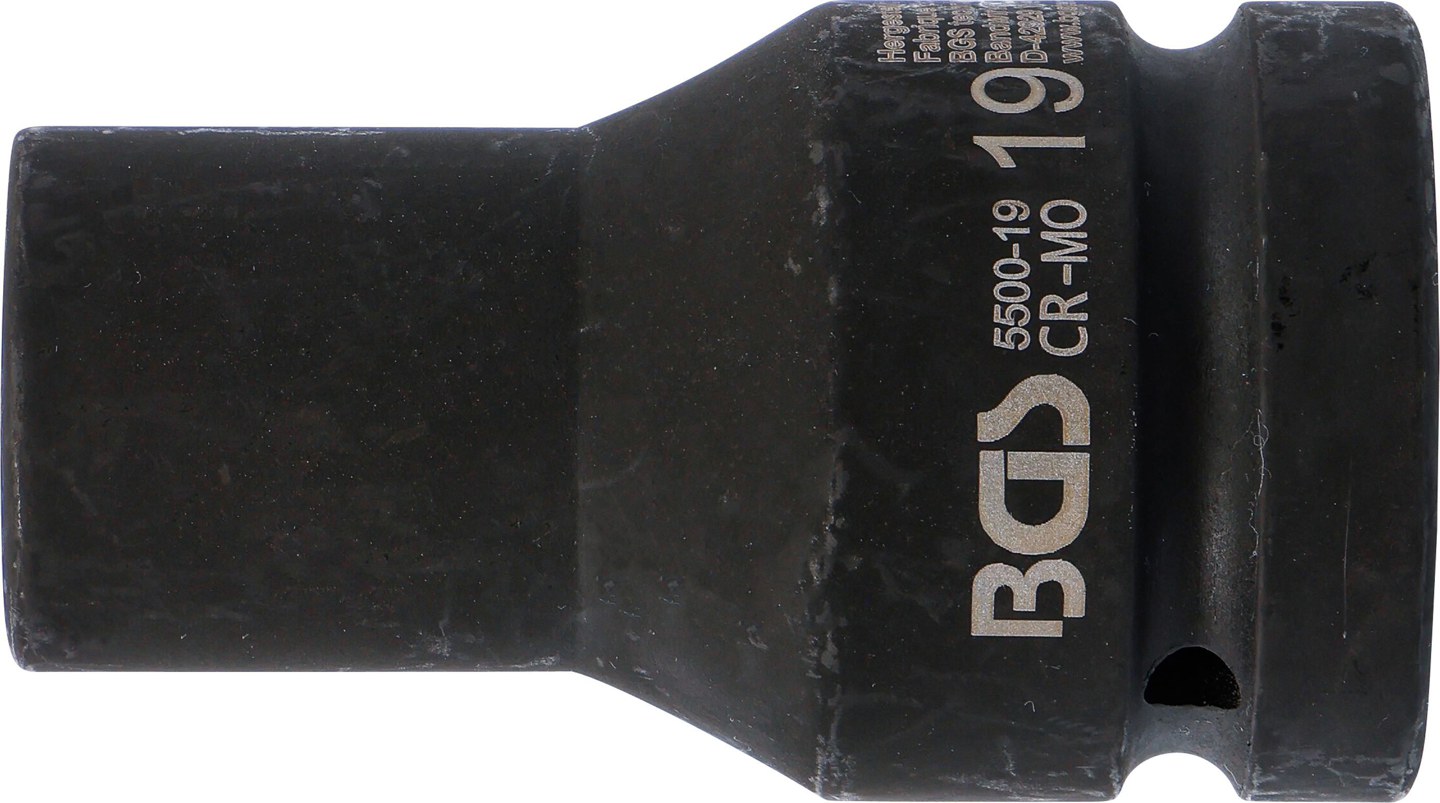 BGS Kraft-Steckschlüssel-Einsatz Sechskant, tief | Antrieb Innenvierkant 25 mm (1") | SW 19 mm