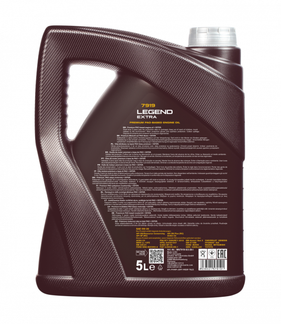 0W-30 Mannol 7919 Legend Extra Motoröl 5 Liter