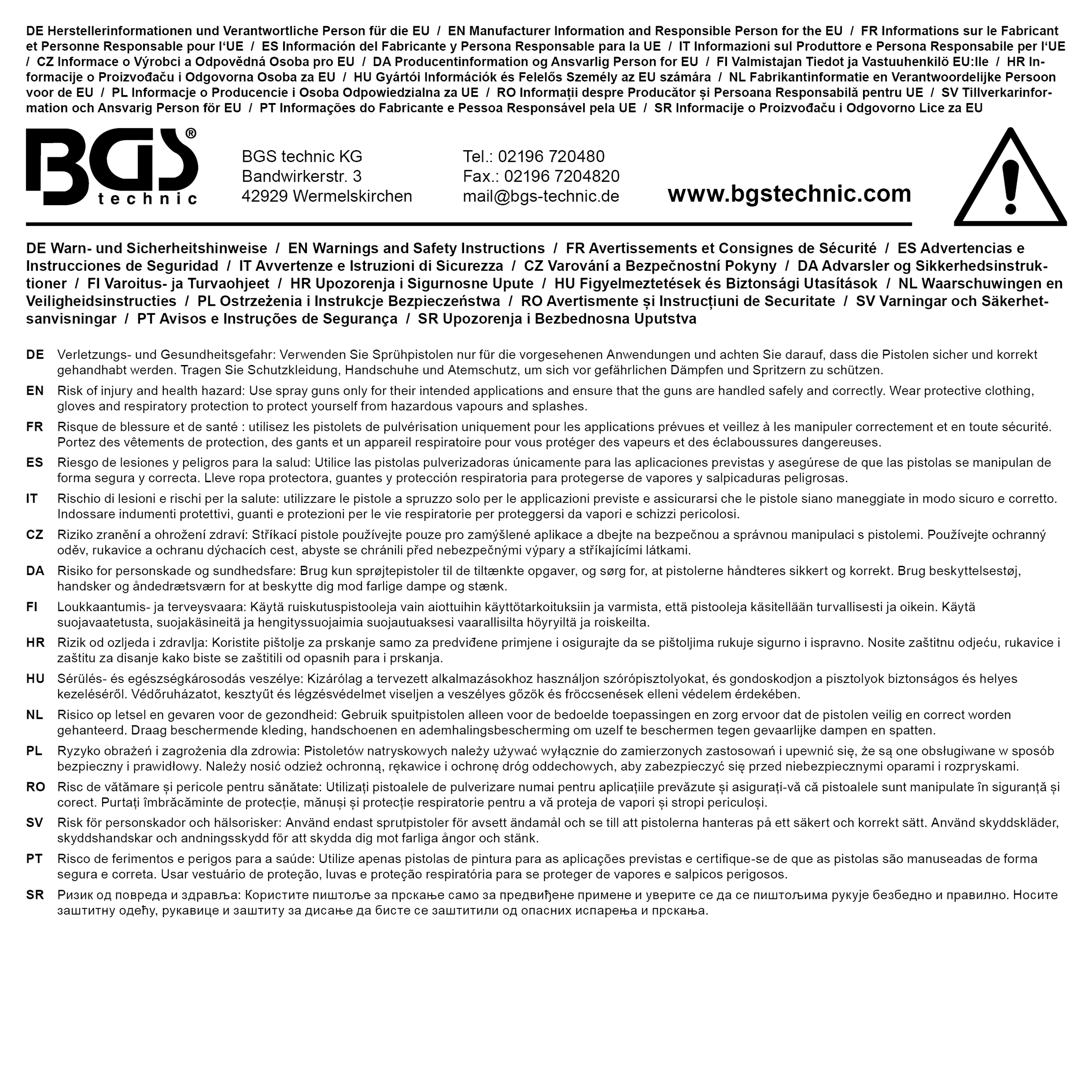 BGS Druckluft-Unterbodenschutz-Pistole