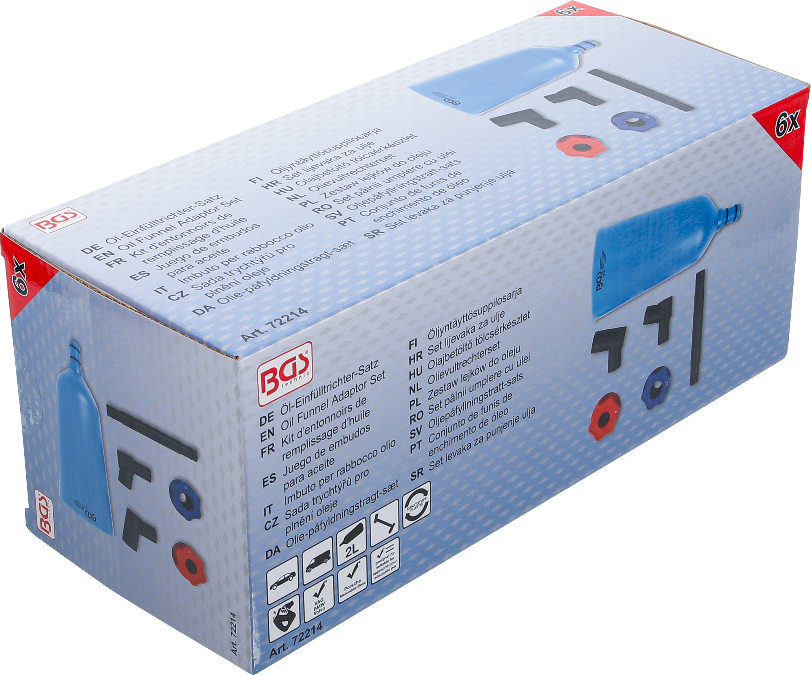 BGS Öl-Einfülltrichter-Satz | Kunststoffausführung | für VAG