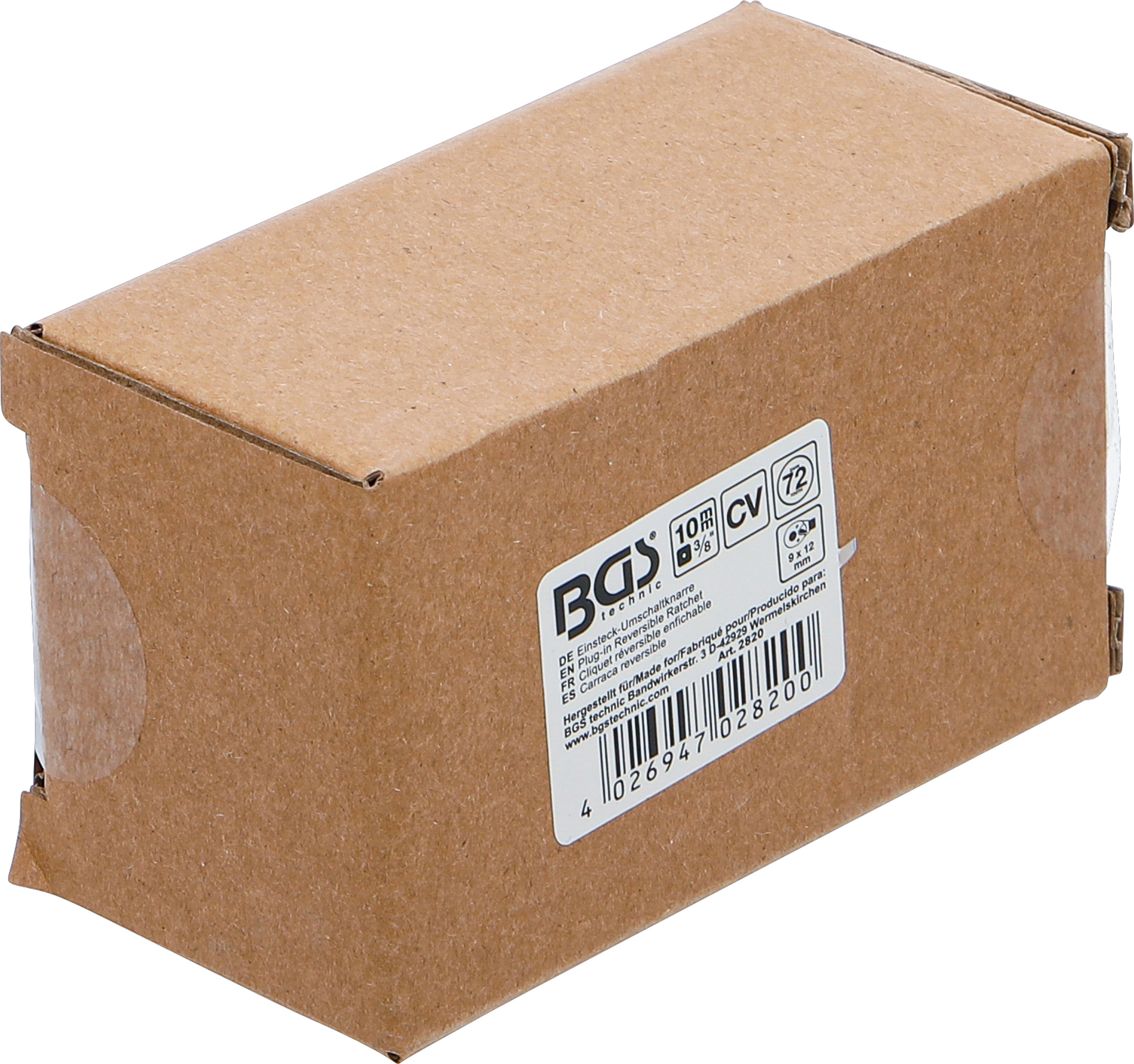 BGS Einsteck-Umschaltknarre | 10 mm (3/8") | Aufnahme 9 x 12 mm