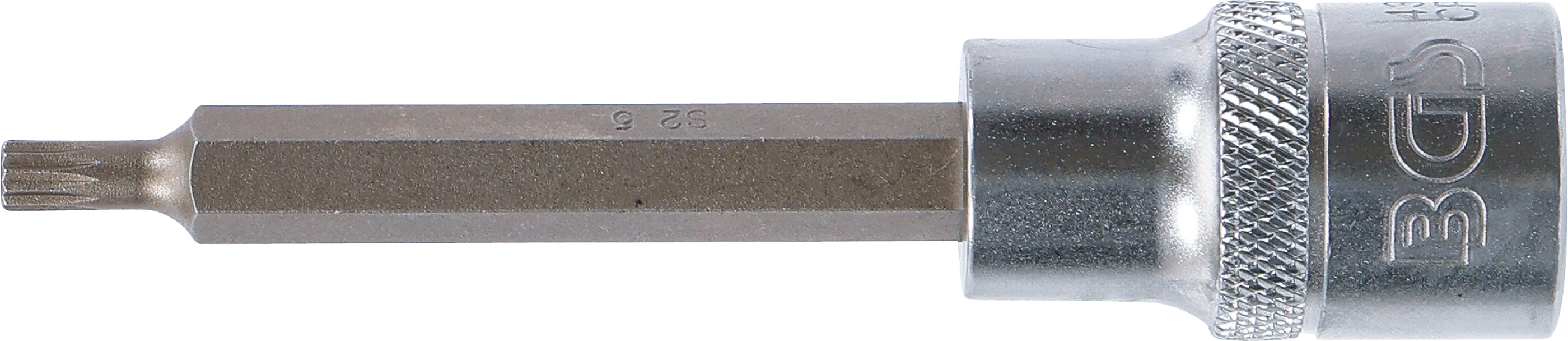 BGS Bit-Einsatz | Länge 100 mm | Antrieb Innenvierkant 12,5 mm (1/2") | Innenvielzahn (für XZN) M5