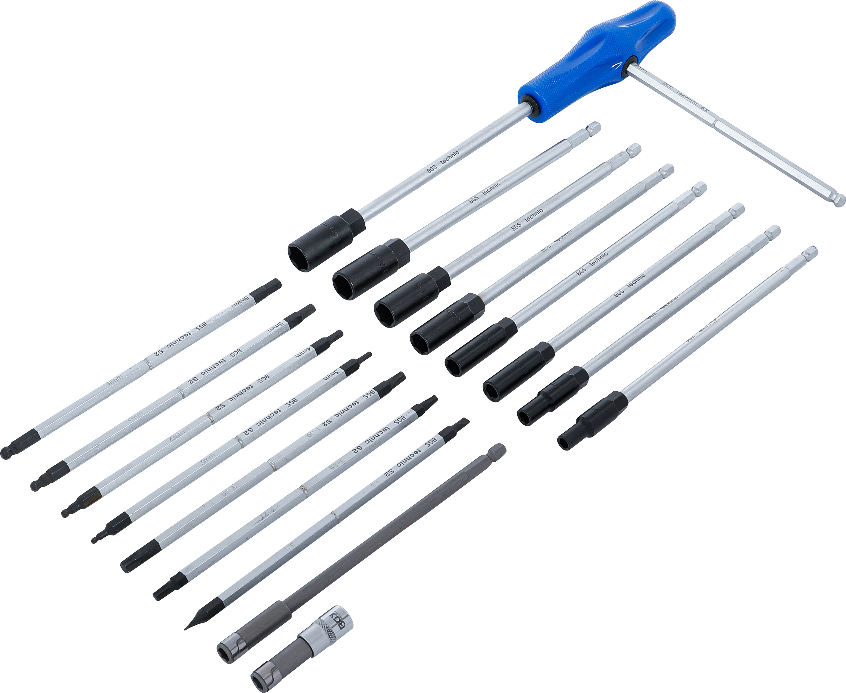 BGS T-Griff-Schraubendreher- und Steckschlüssel-Satz | 19-tlg.