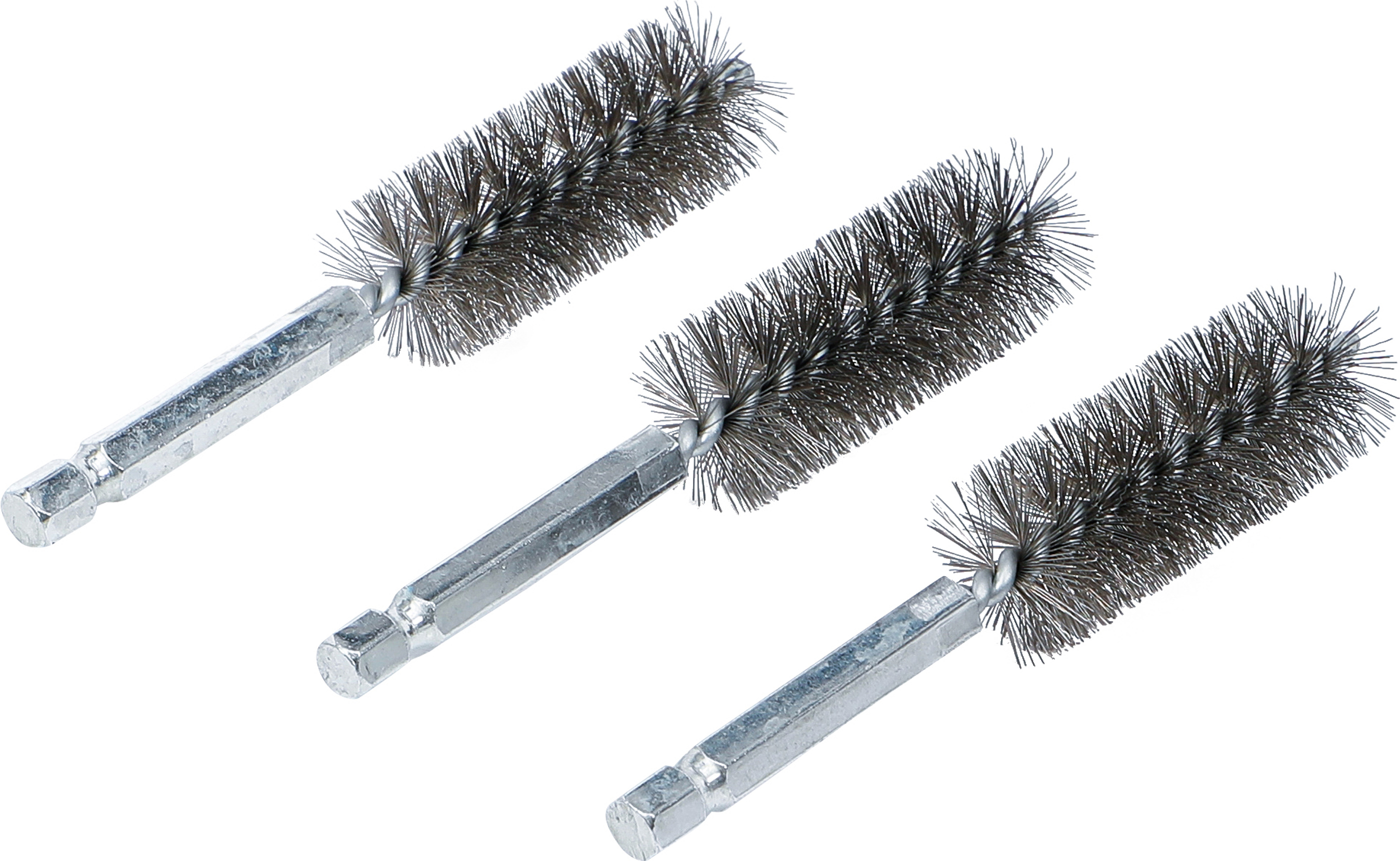 BGS Stahlbürste | 19 mm | Antrieb Außensechskant 6,3 mm (1/4") | 3-tlg.