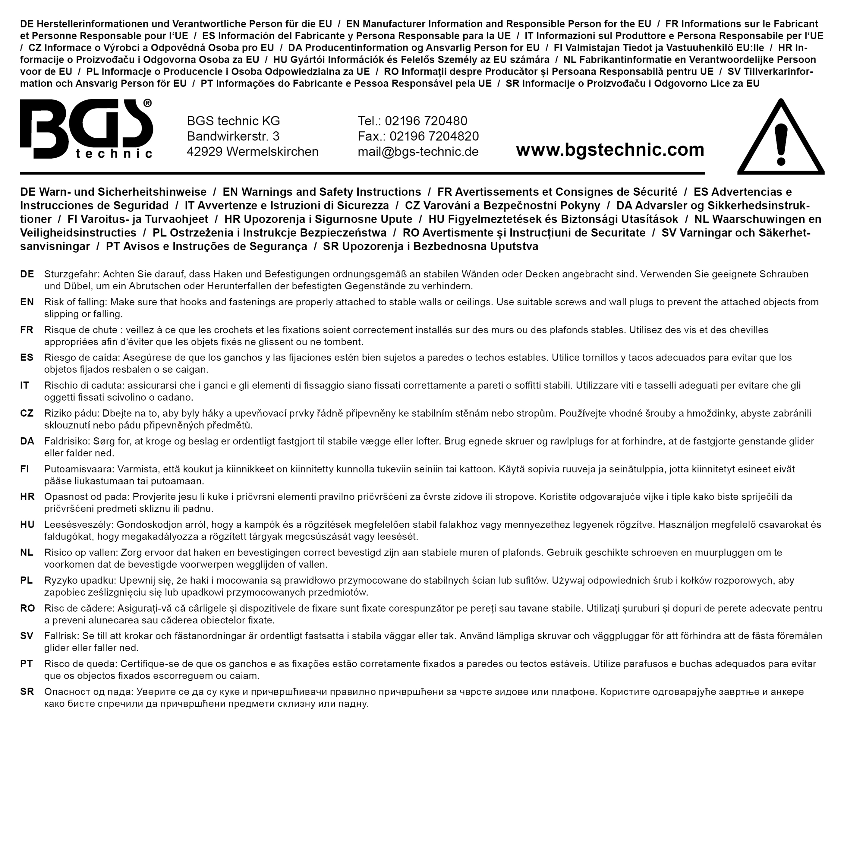BGS Kabel-Aufbewahrungsgurt | verstellbar | 50 x 508 mm