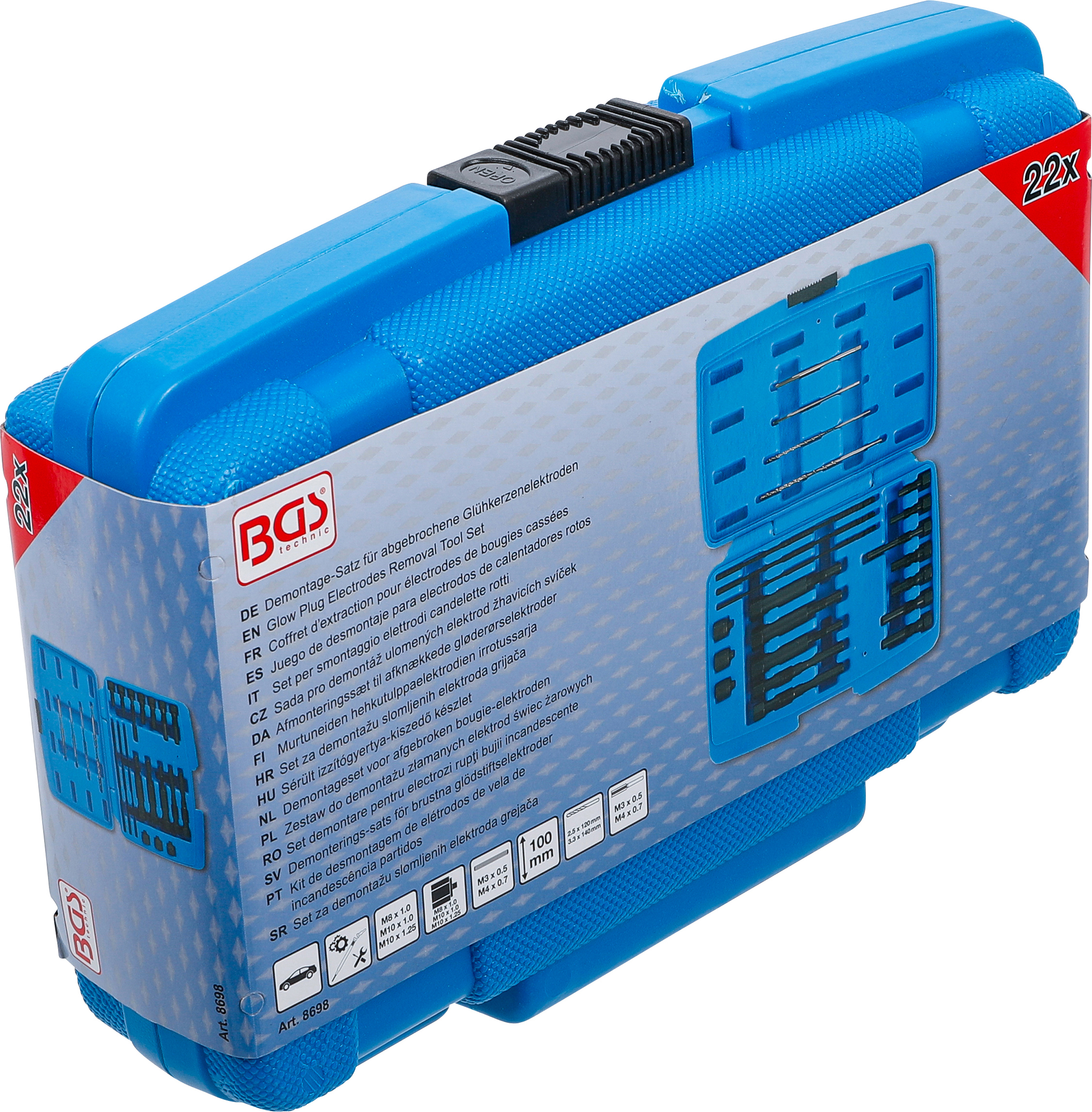 BGS Demontage-Satz für abgebrochene Glühkerzenelektroden | M8 / M10