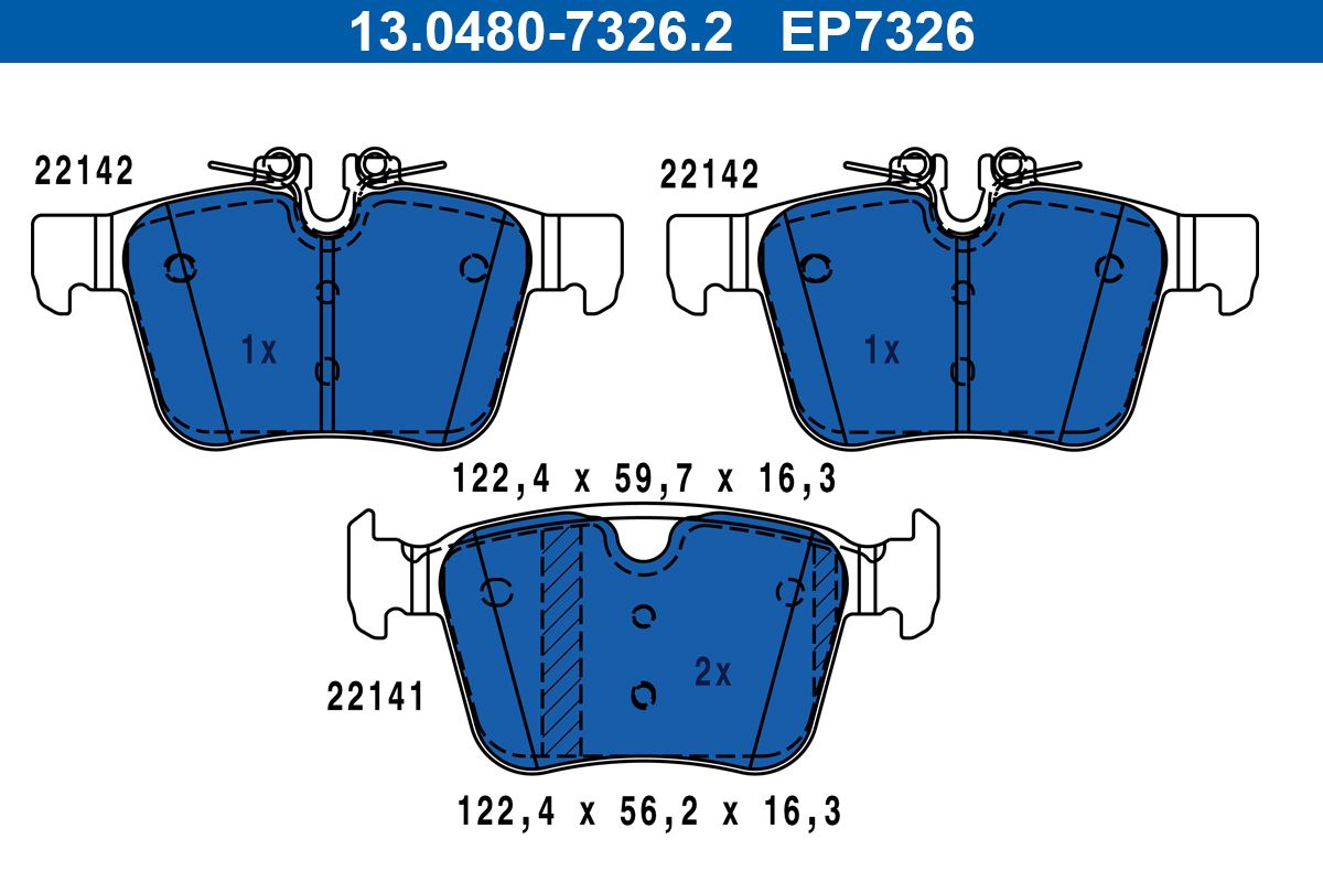 Bremsbelagsatz, Scheibenbremse