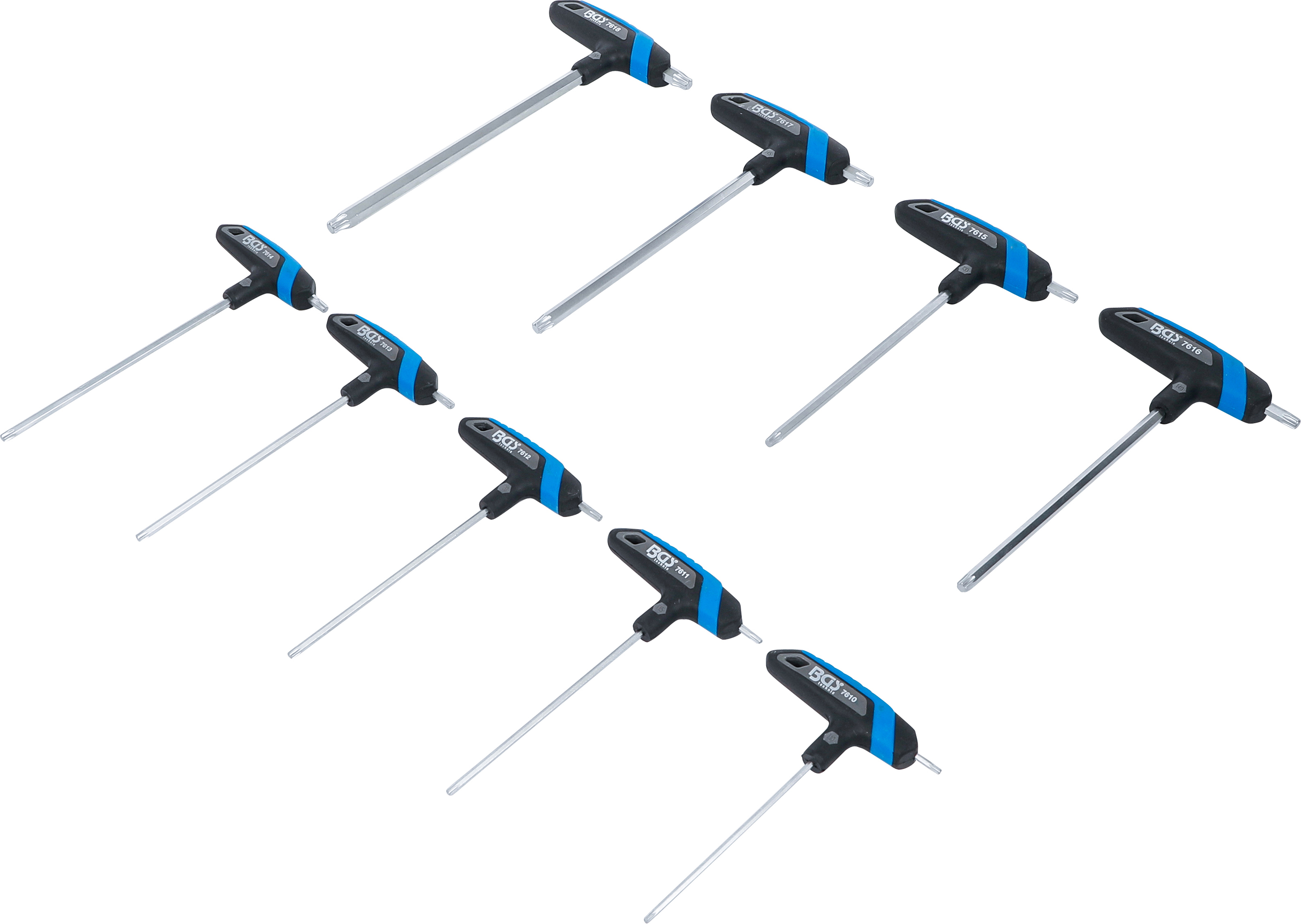 BGS T-Griff-Schlüssel-Satz | T-Profil (für Torx) T10 - T50 | 9-tlg.