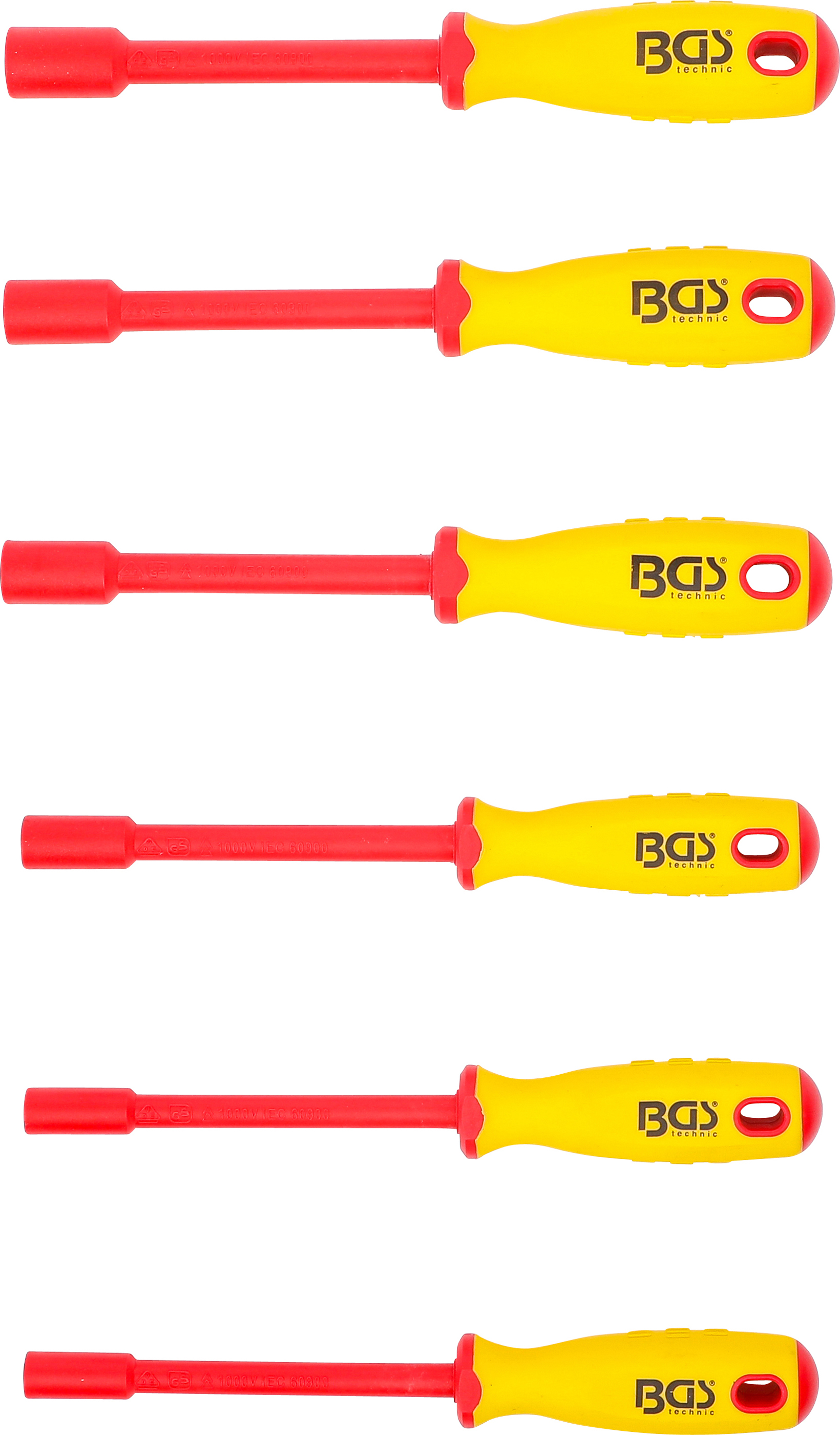 BGS VDE-Steckschlüssel-Schraubendreher-Satz | Sechskant | SW 5,5 - 12 mm | 6-tlg.