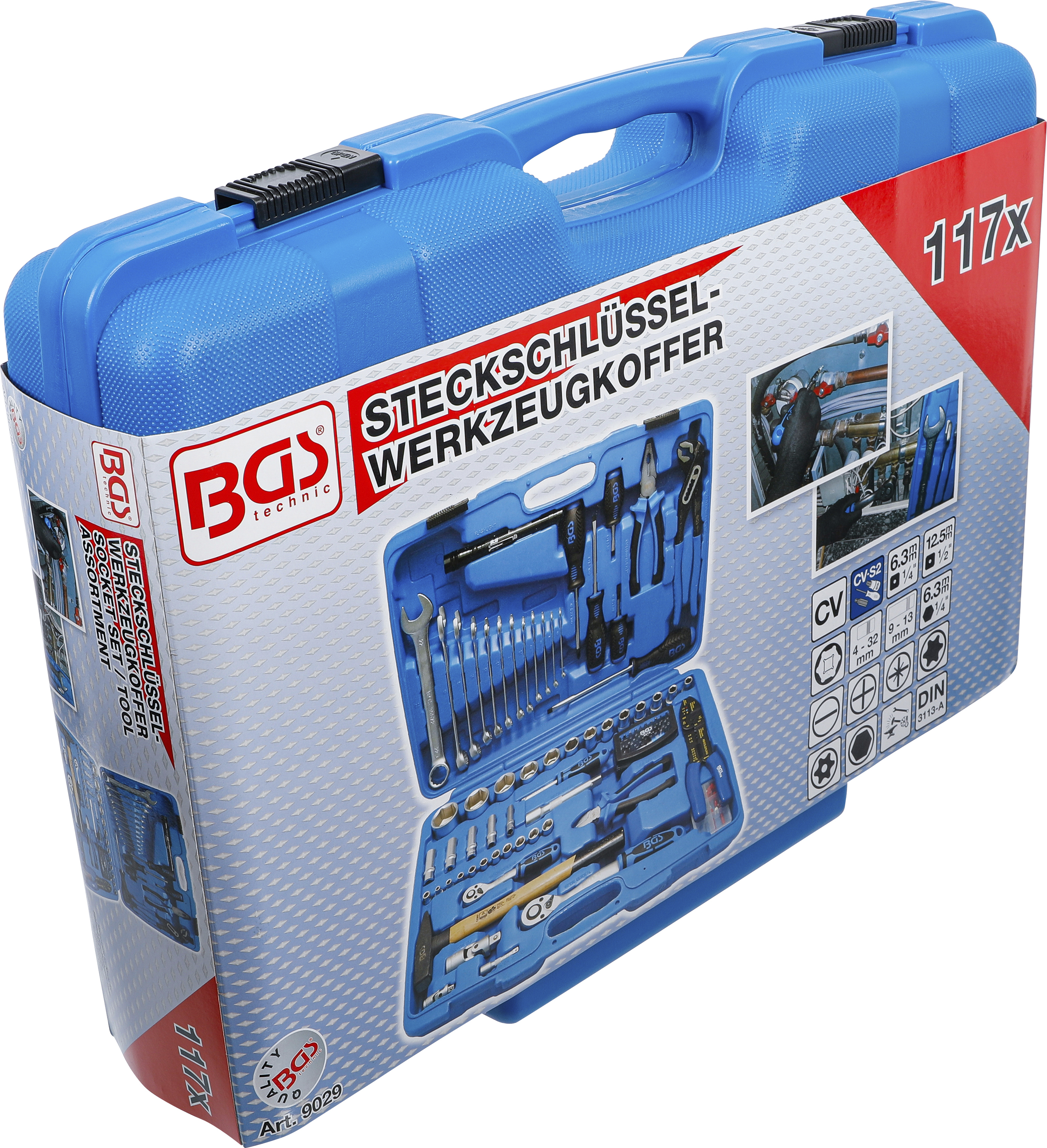 BGS Steckschlüssel-Werkzeugkoffer | 117-tlg.