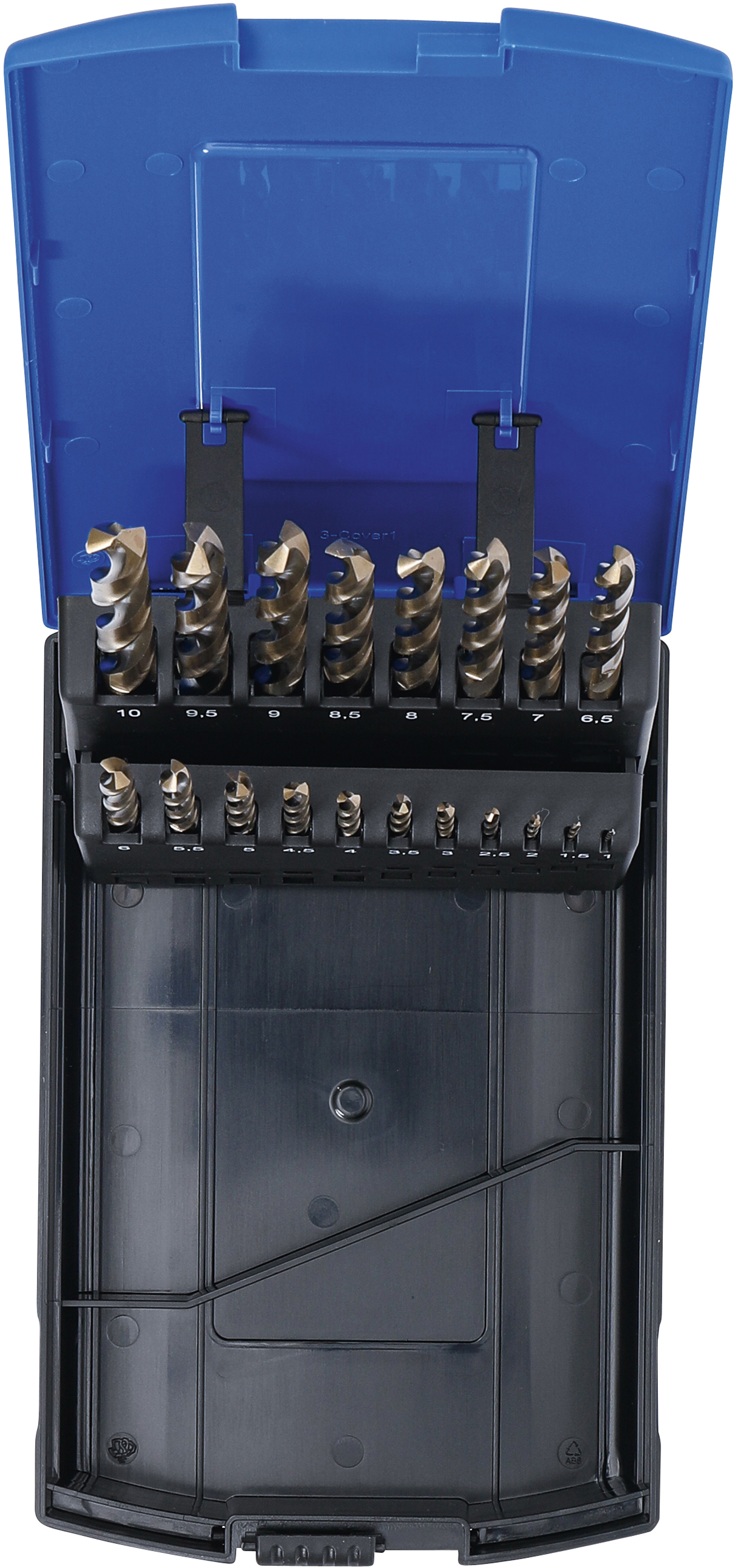 BGS Spiralbohrer-Satz | HSS-G M35 Cobaltstahl | 1 - 10 mm | 19-tlg.