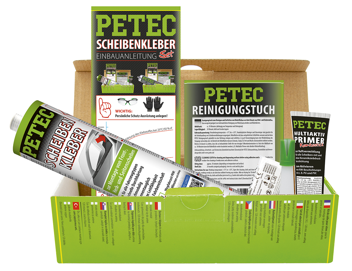 Petec Scheibenkleber Set Kartusche