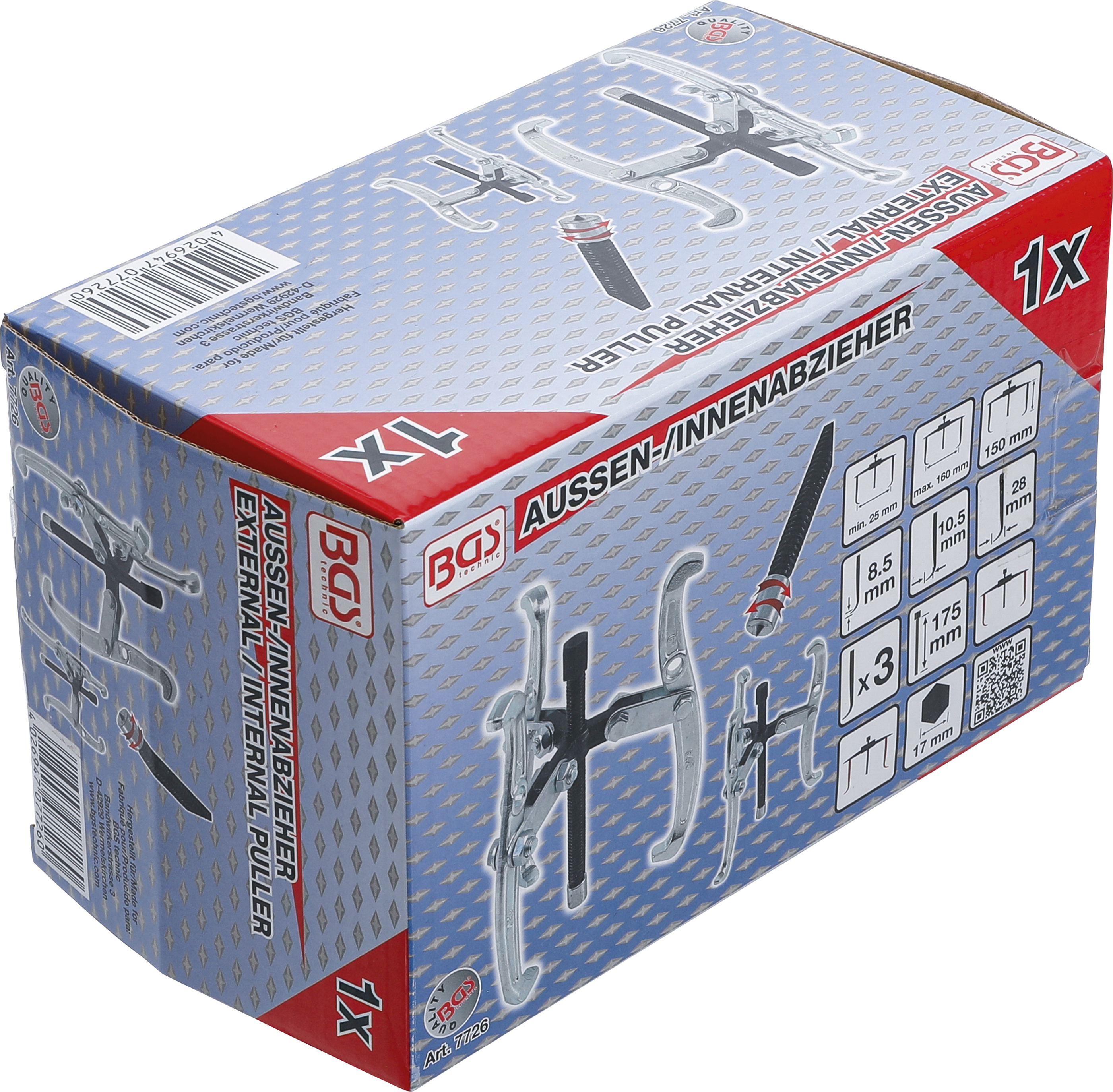 BGS Außen-/Innenabzieher, 3-armig | 25 - 160 mm