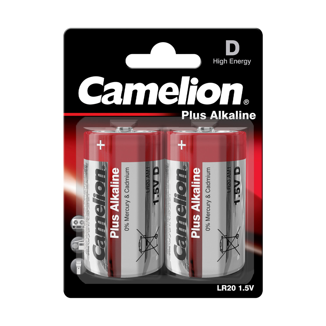 Camelion Plus Alkaline Batterien LR20 D 2er Pack