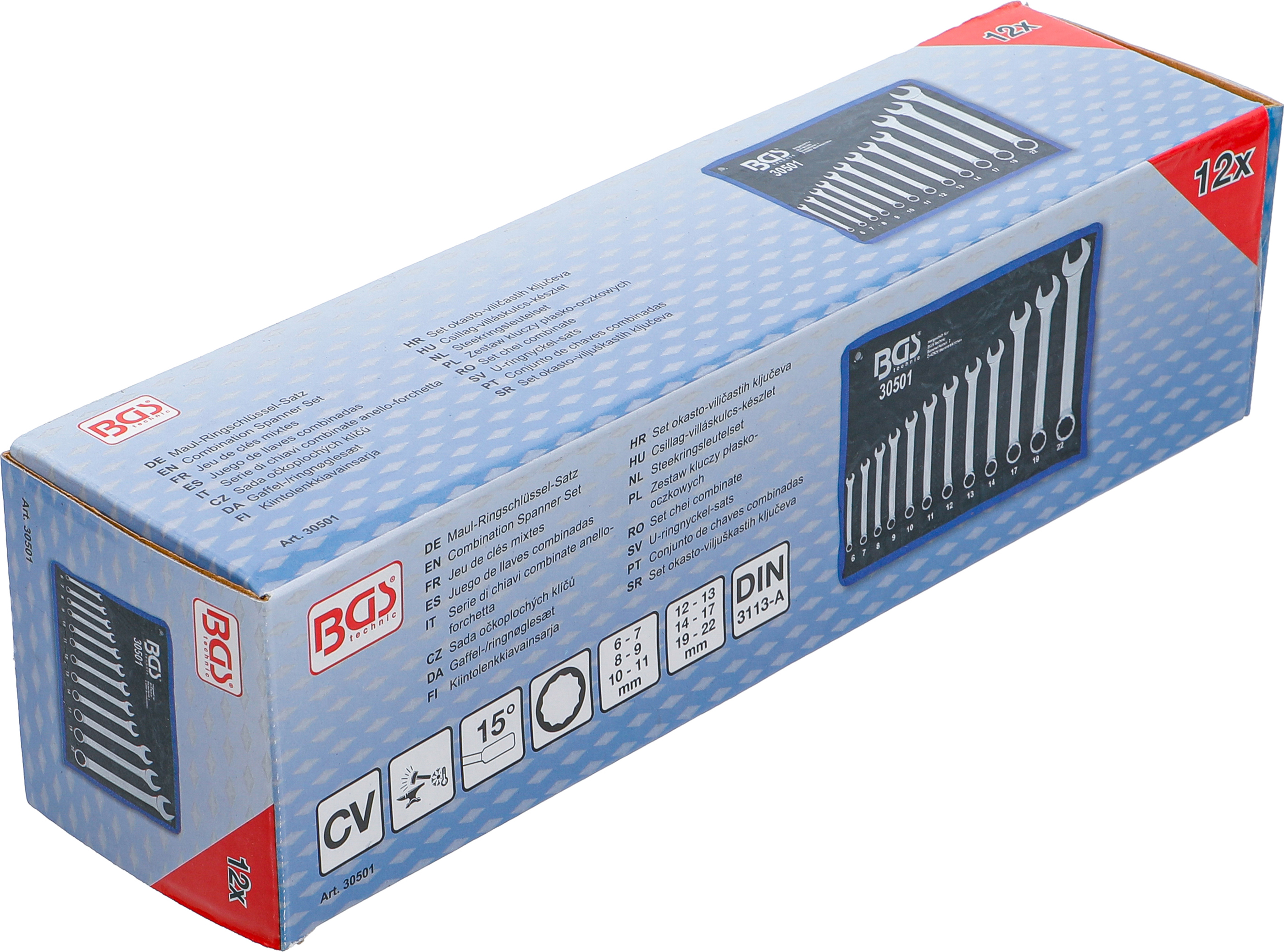 BGS Maul-Ringschlüssel-Satz | SW 6 - 22 mm | 12-tlg.