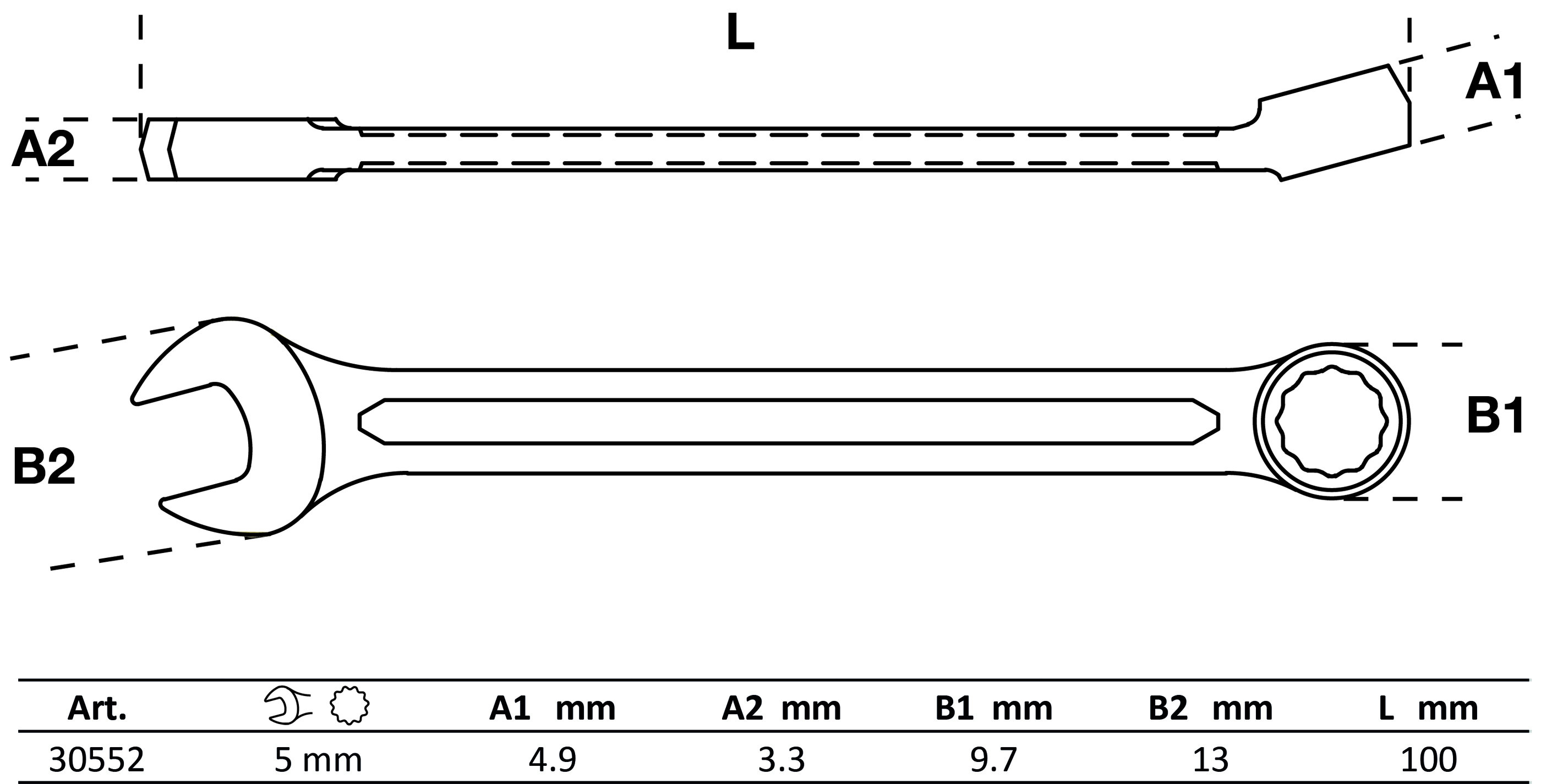 BGS Maul-Ringschlüssel | SW 5 mm