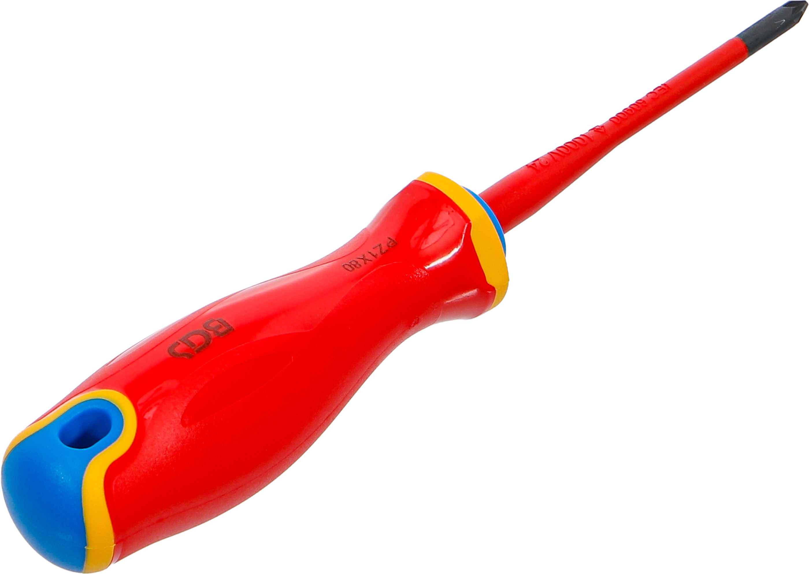 BGS VDE-Schraubendreher | extra dünne Spitze | Kreuzschlitz PZ1