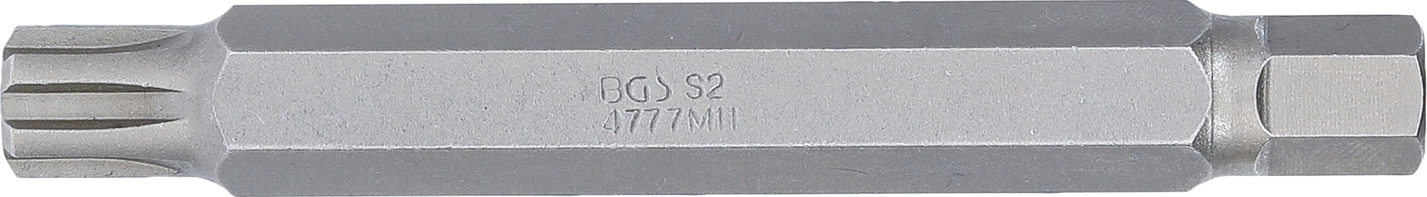 BGS Bit | Länge 100 mm | Antrieb Außensechskant 10 mm (3/8") | Keil-Profil (für RIBE) M11